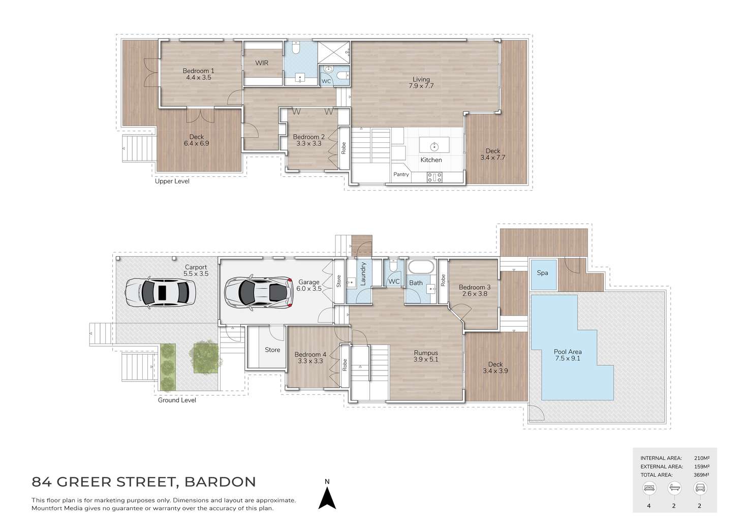Floorplan of Homely house listing, 84 Greer Street, Bardon QLD 4065