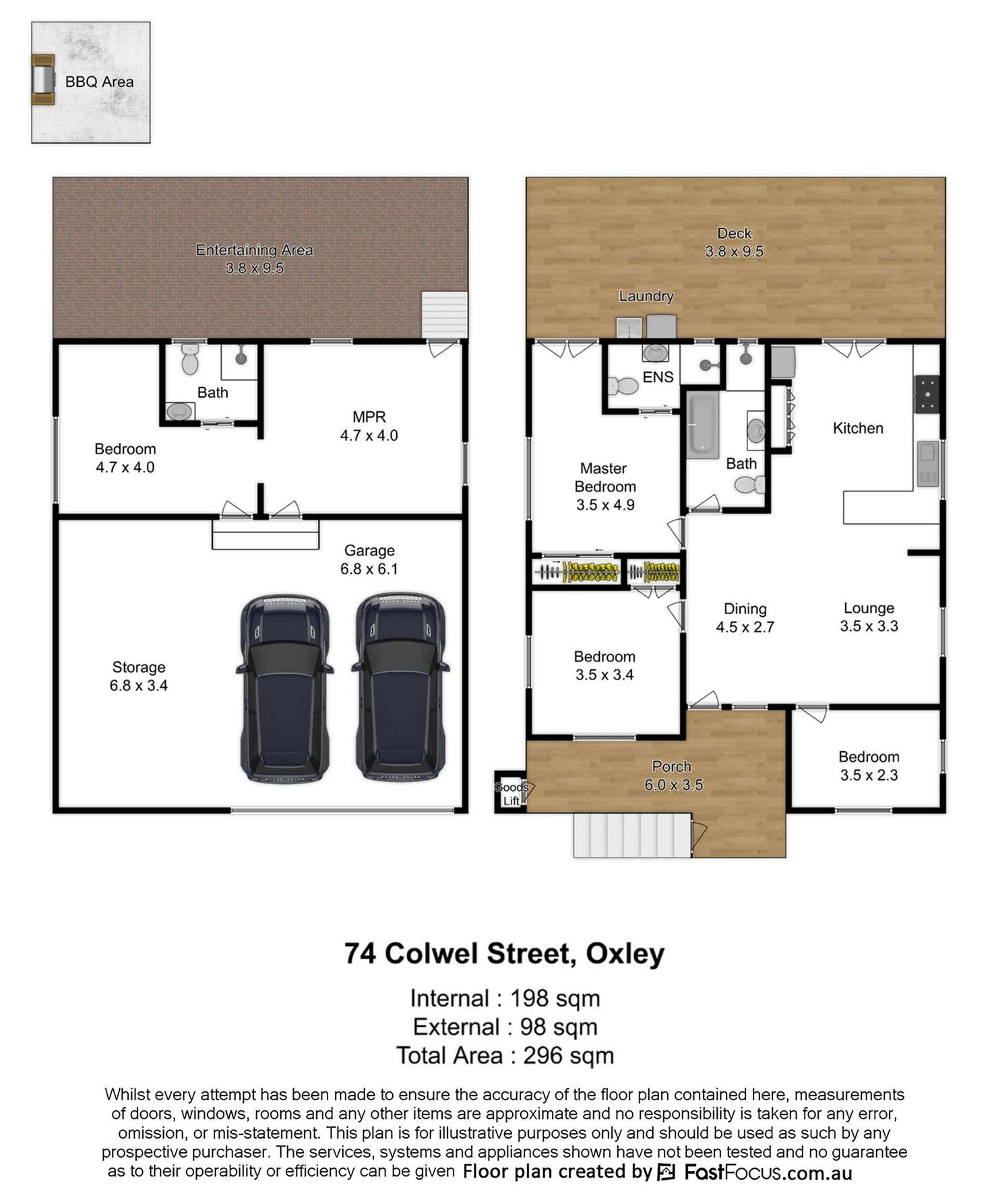 Floorplan of Homely house listing, 74 Colwel Street, Oxley QLD 4075
