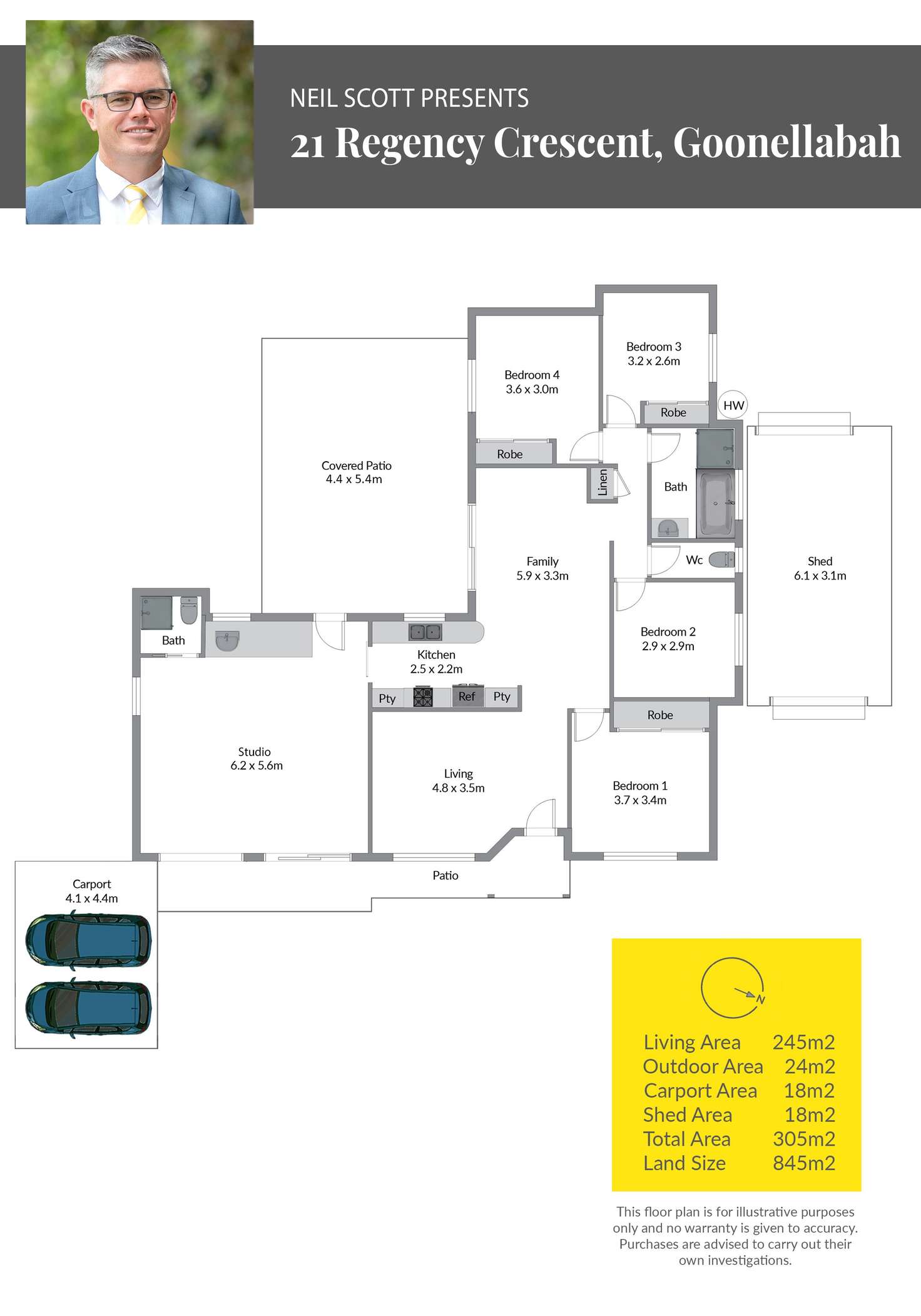 Floorplan of Homely house listing, 21 Regency Crescent, Goonellabah NSW 2480