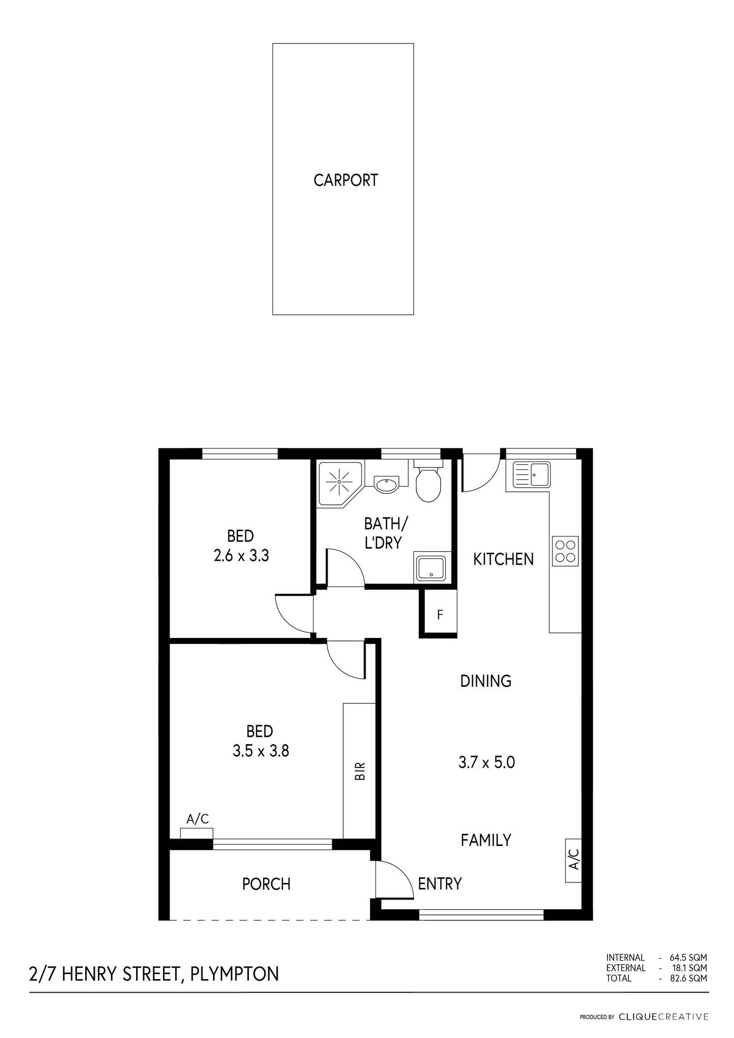 Floorplan of Homely house listing, 2/7 Henry Street, Plympton SA 5038