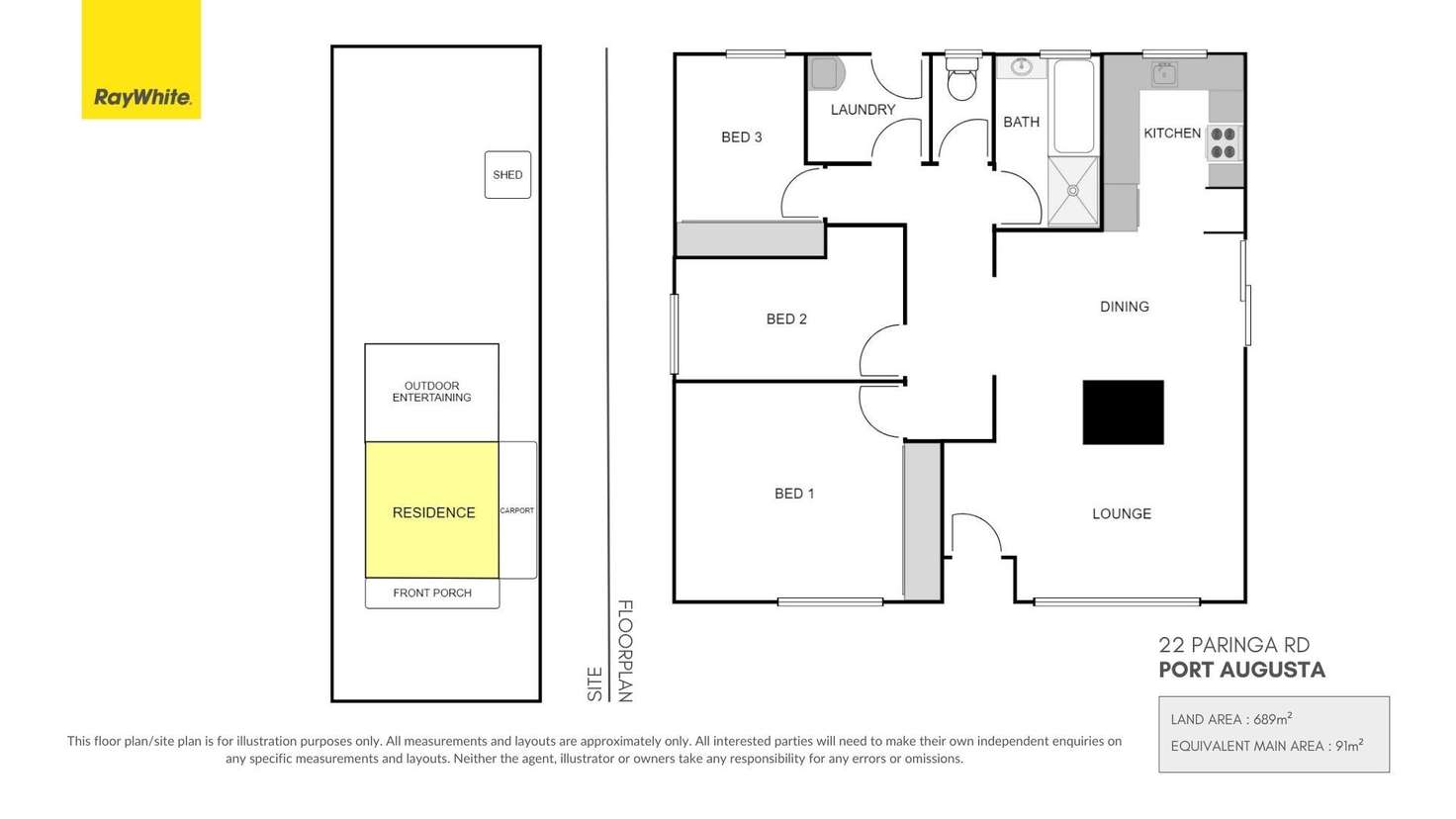 Floorplan of Homely house listing, 22 Paringa Road, Port Augusta SA 5700