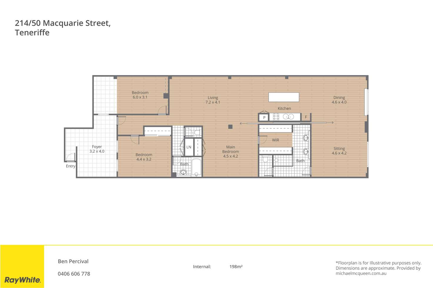 Floorplan of Homely apartment listing, 214/50 Macquarie Street, Teneriffe QLD 4005