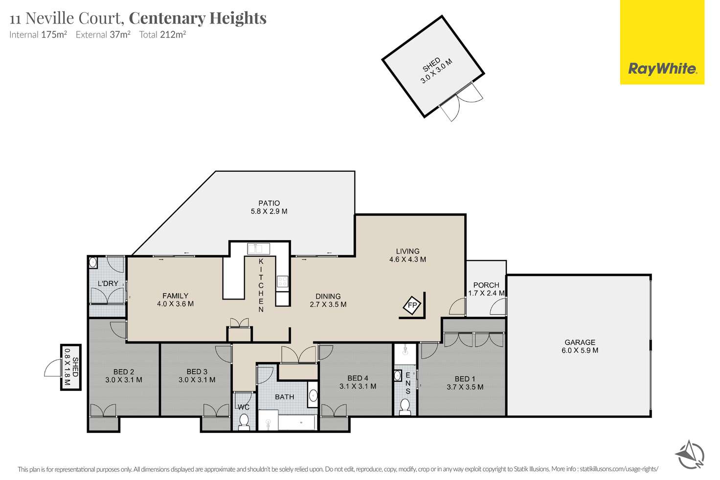 Floorplan of Homely house listing, 11 Neville Court, Centenary Heights QLD 4350