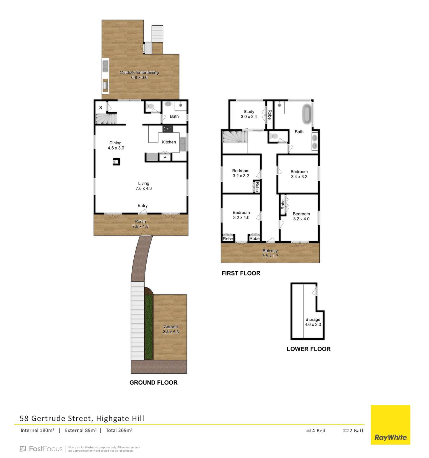 Floorplan of Homely house listing, 58 Gertrude Street, Highgate Hill QLD 4101