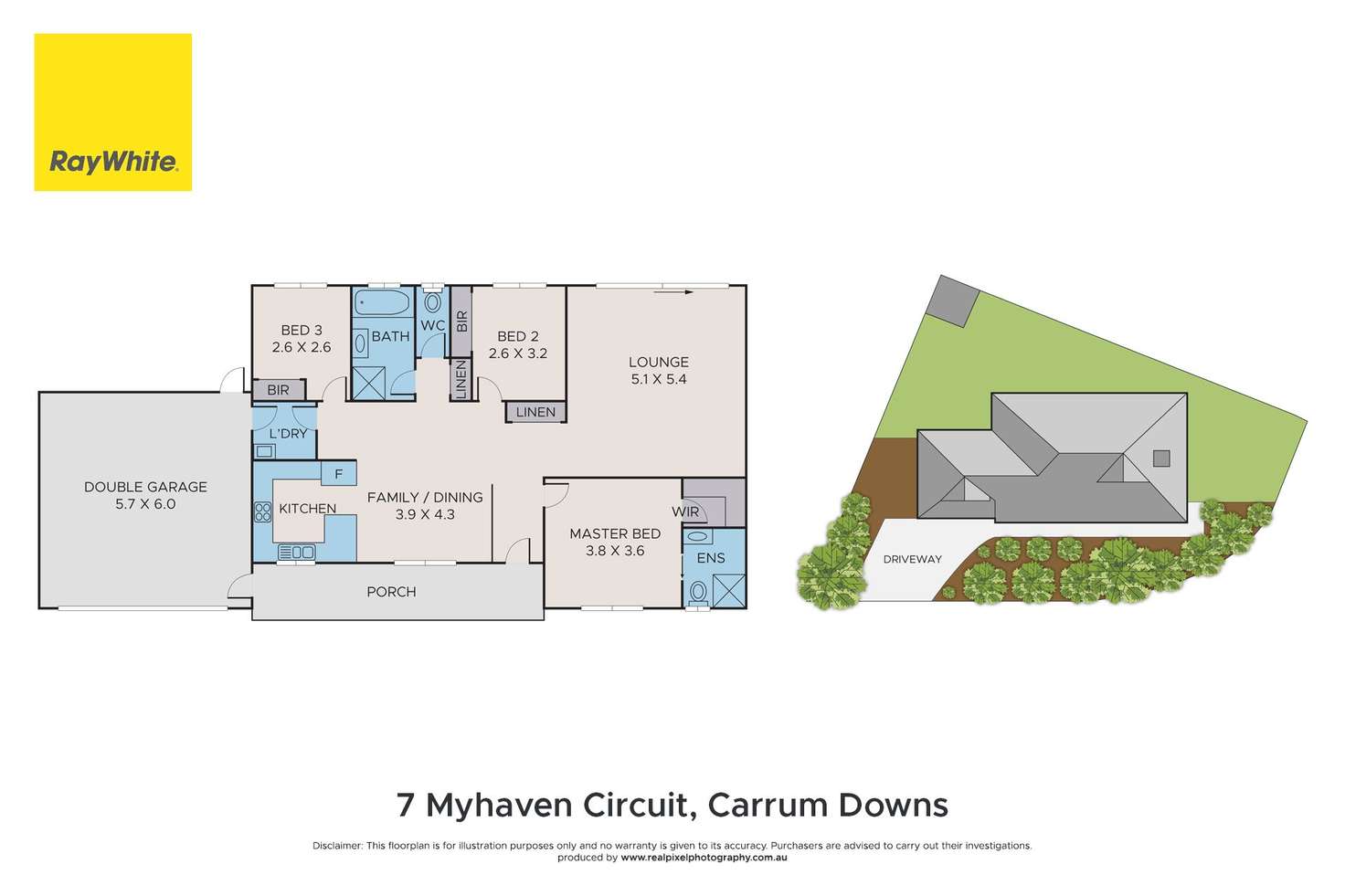Floorplan of Homely house listing, 7 Myhaven Circuit, Carrum Downs VIC 3201