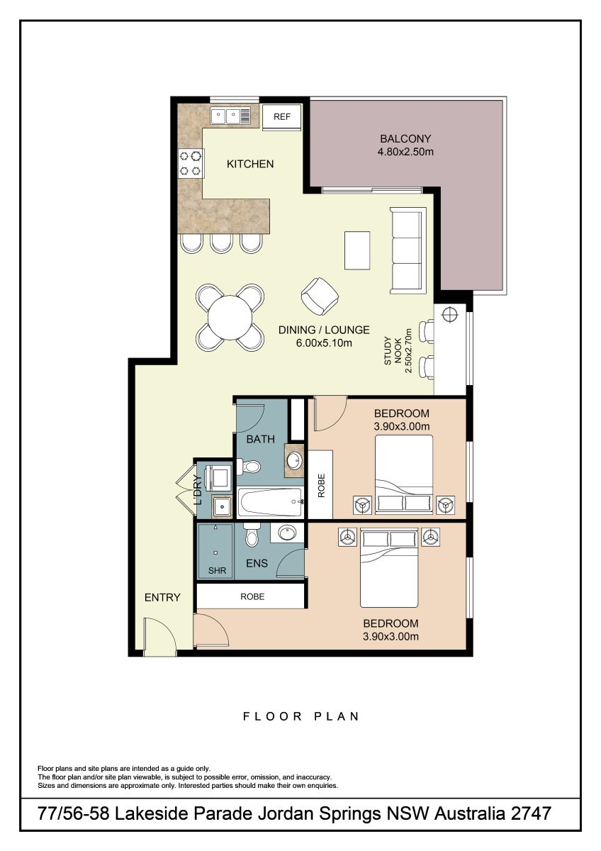 Floorplan of Homely unit listing, 77/56 Lakeside Parade, Jordan Springs NSW 2747