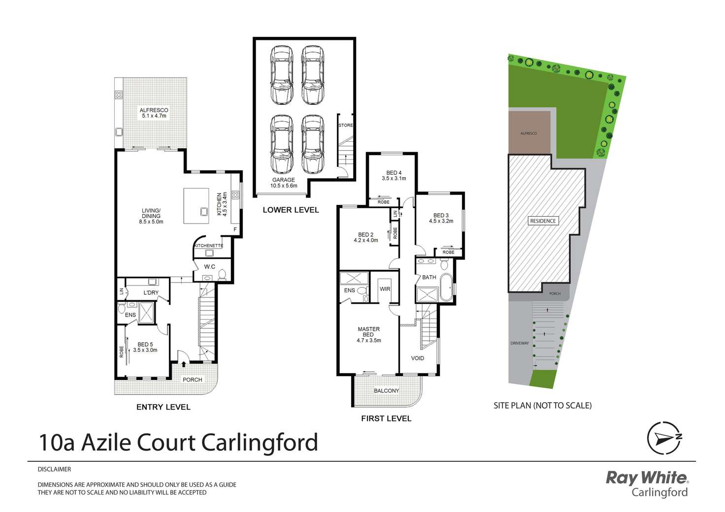 Floorplan of Homely semiDetached listing, 10a Azile Court, Carlingford NSW 2118