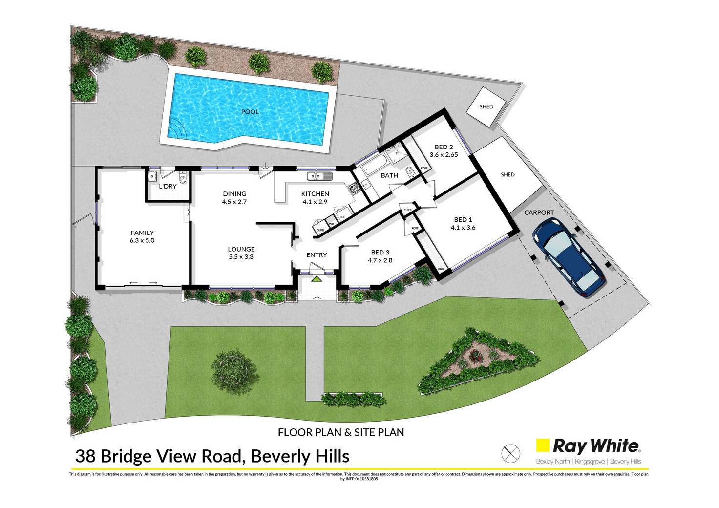 Floorplan of Homely house listing, 38 Bridge View Road, Beverly Hills NSW 2209