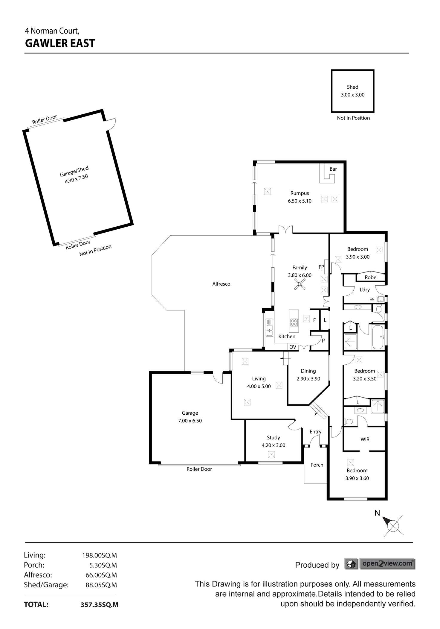 Floorplan of Homely house listing, 4 Norman Court, Gawler East SA 5118
