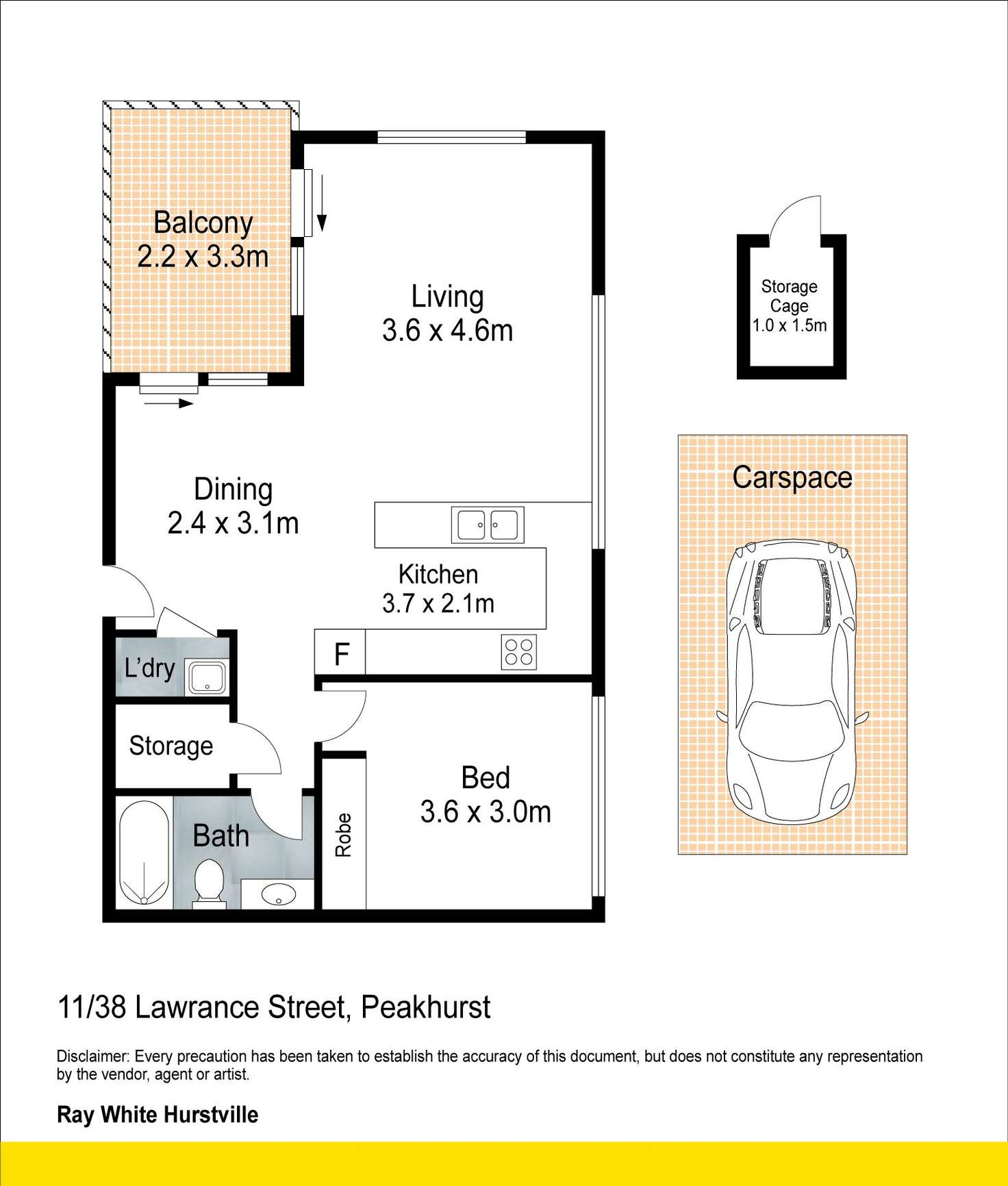 Floorplan of Homely apartment listing, 11/38-40 Lawrence Street, Peakhurst NSW 2210