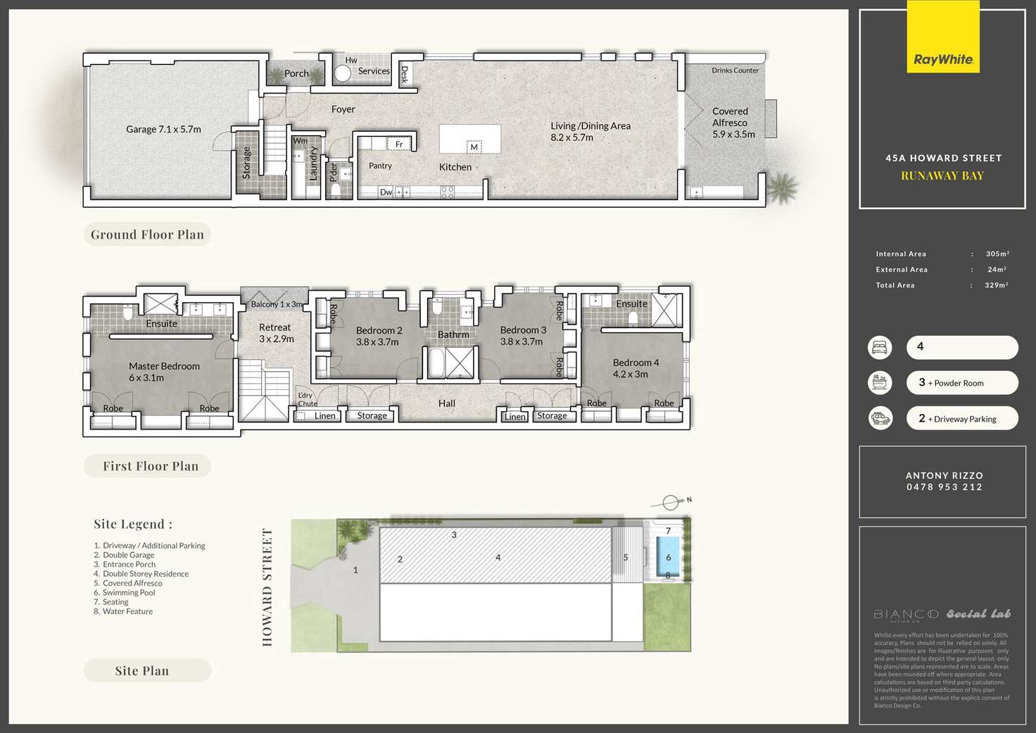 Floorplan of Homely semiDetached listing, 45A Howard Street, Runaway Bay QLD 4216