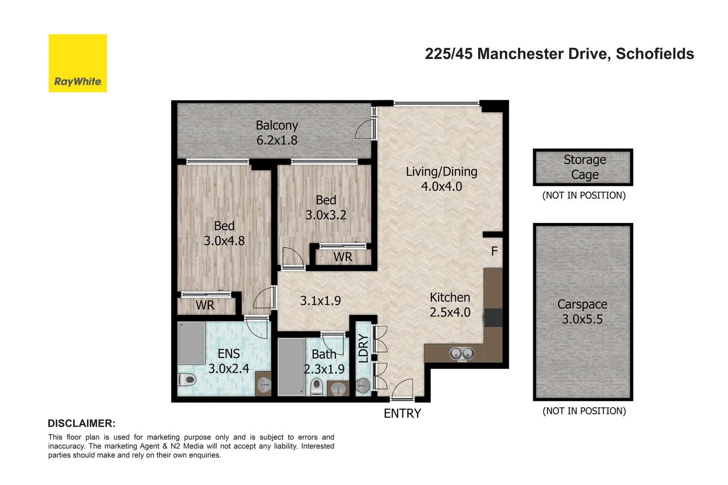 Floorplan of Homely apartment listing, 225/45 Manchester Drive, Schofields NSW 2762