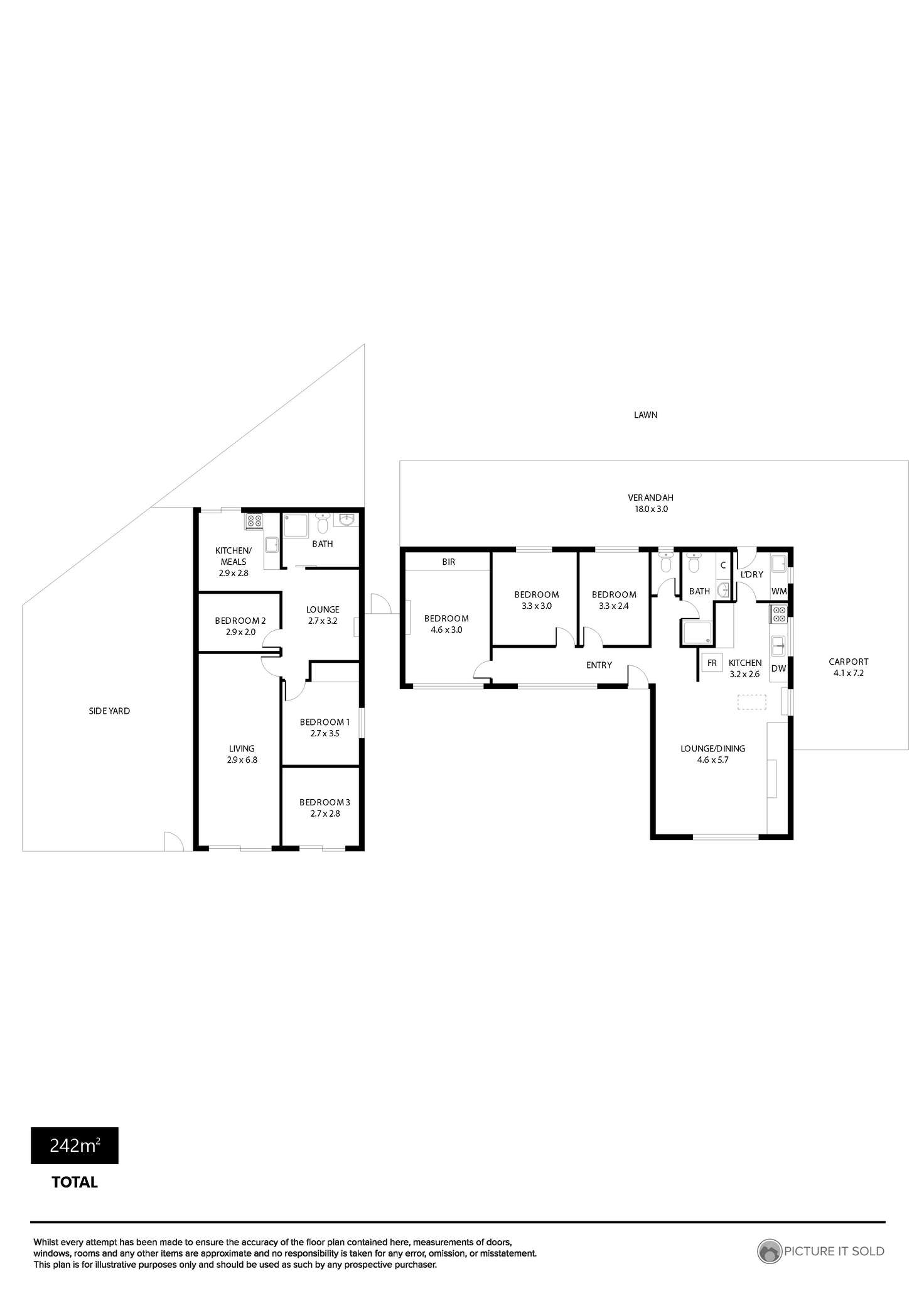 Floorplan of Homely house listing, 4 Armagh Crescent, Salisbury Downs SA 5108