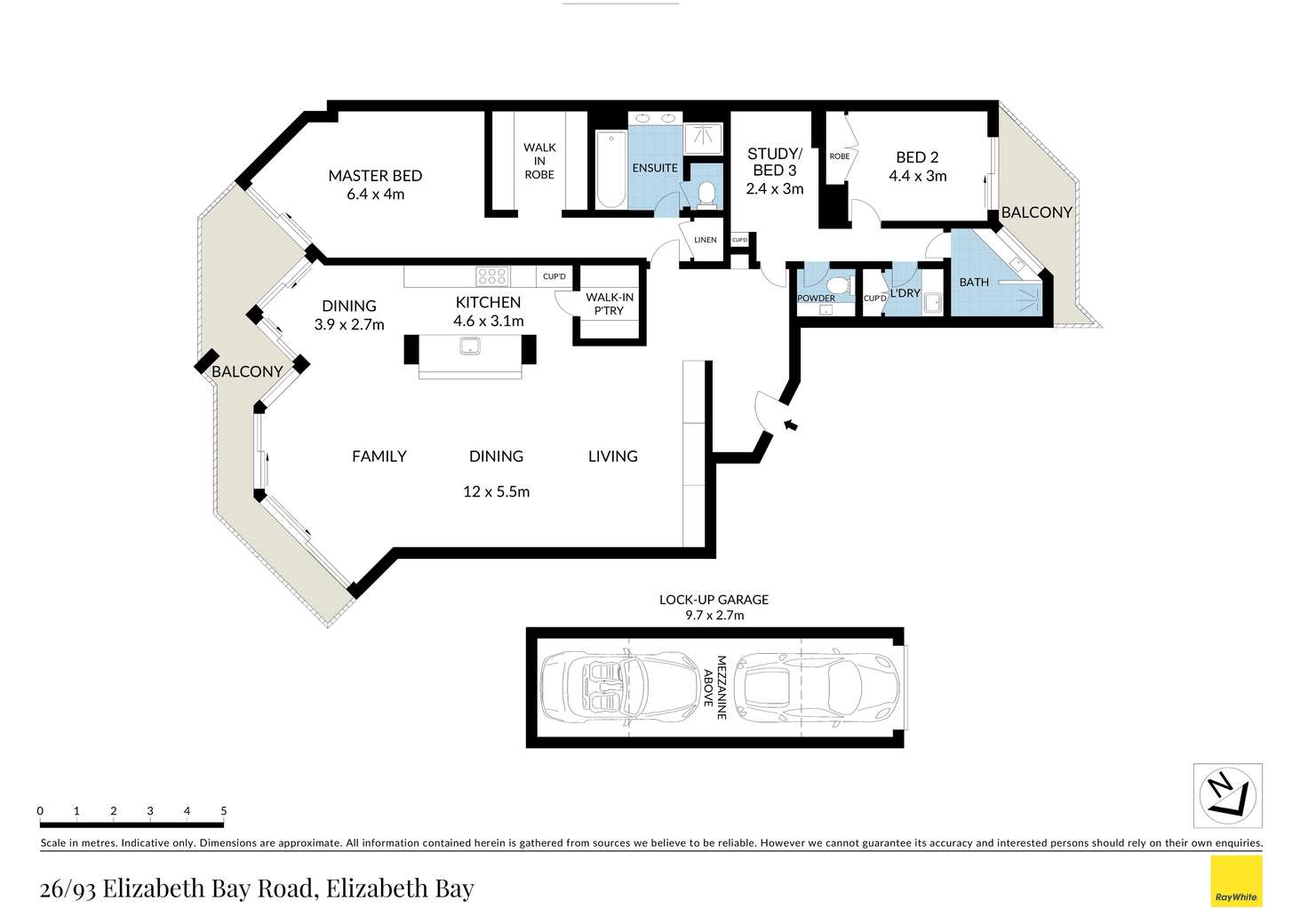 Floorplan of Homely apartment listing, 26/93 Elizabeth Bay Road, Elizabeth Bay NSW 2011