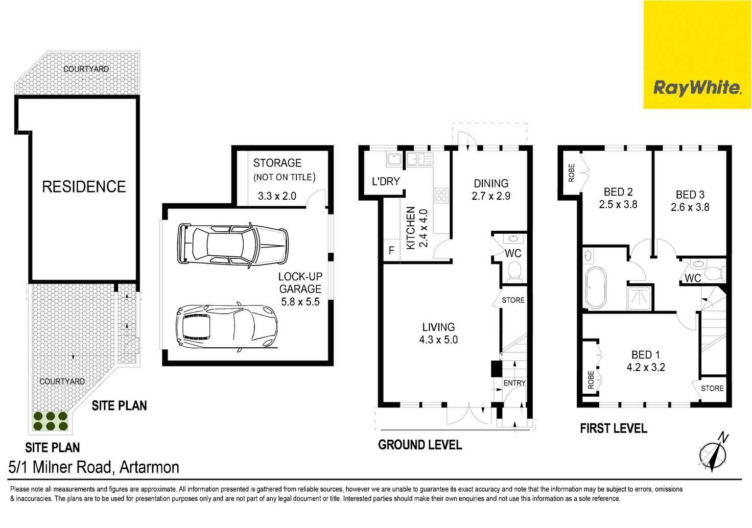 Floorplan of Homely townhouse listing, 5/1 Milner Road, Artarmon NSW 2064