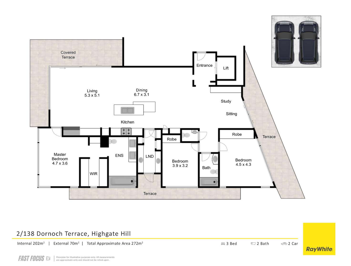 Floorplan of Homely apartment listing, 2/138 Dornoch Terrace, Highgate Hill QLD 4101