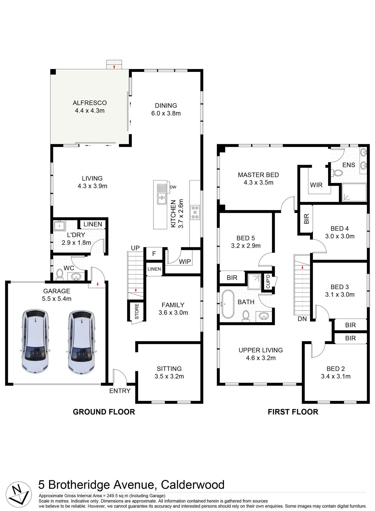 Floorplan of Homely house listing, 5 Brotheridge Avenue, Calderwood NSW 2527