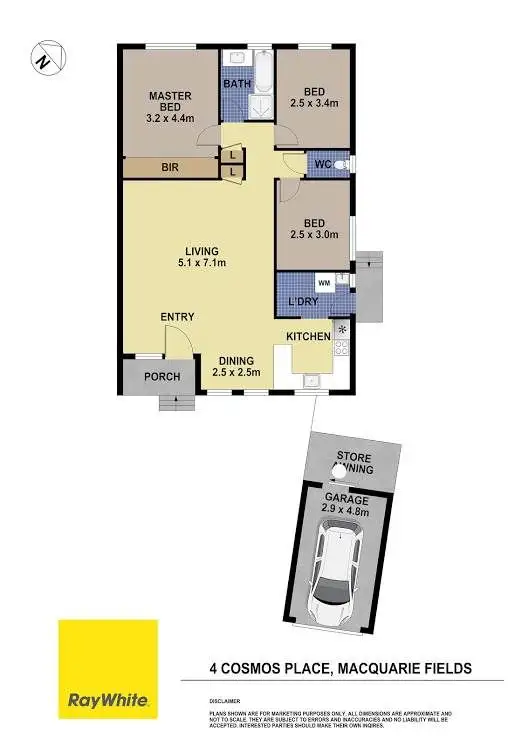 Floorplan of Homely house listing, 4 Cosmos Place, Macquarie Fields NSW 2564