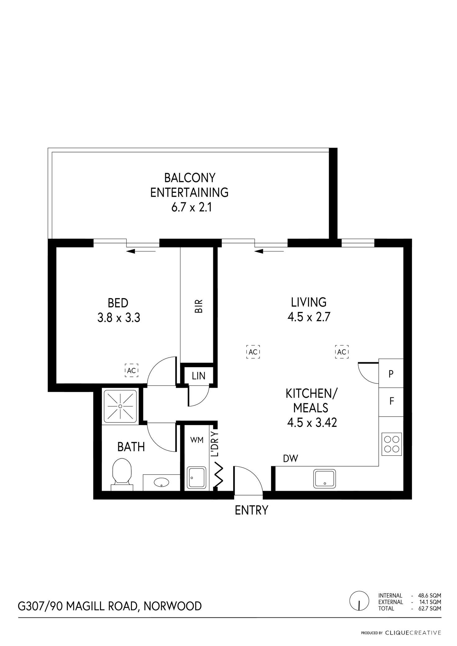 Floorplan of Homely apartment listing, G307/90 Magill Road, Norwood SA 5067