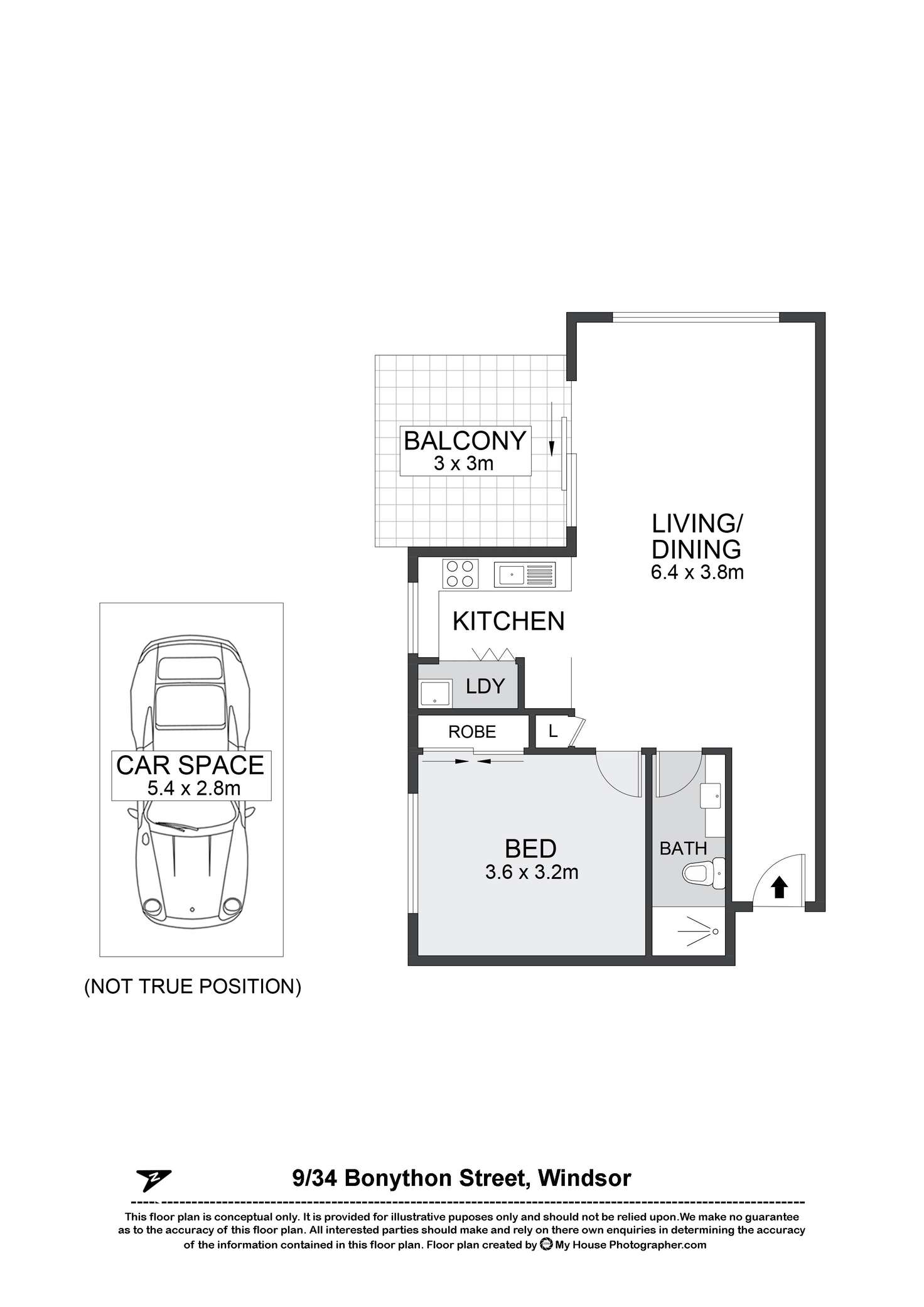 Floorplan of Homely unit listing, 9/34 Bonython Street, Windsor QLD 4030