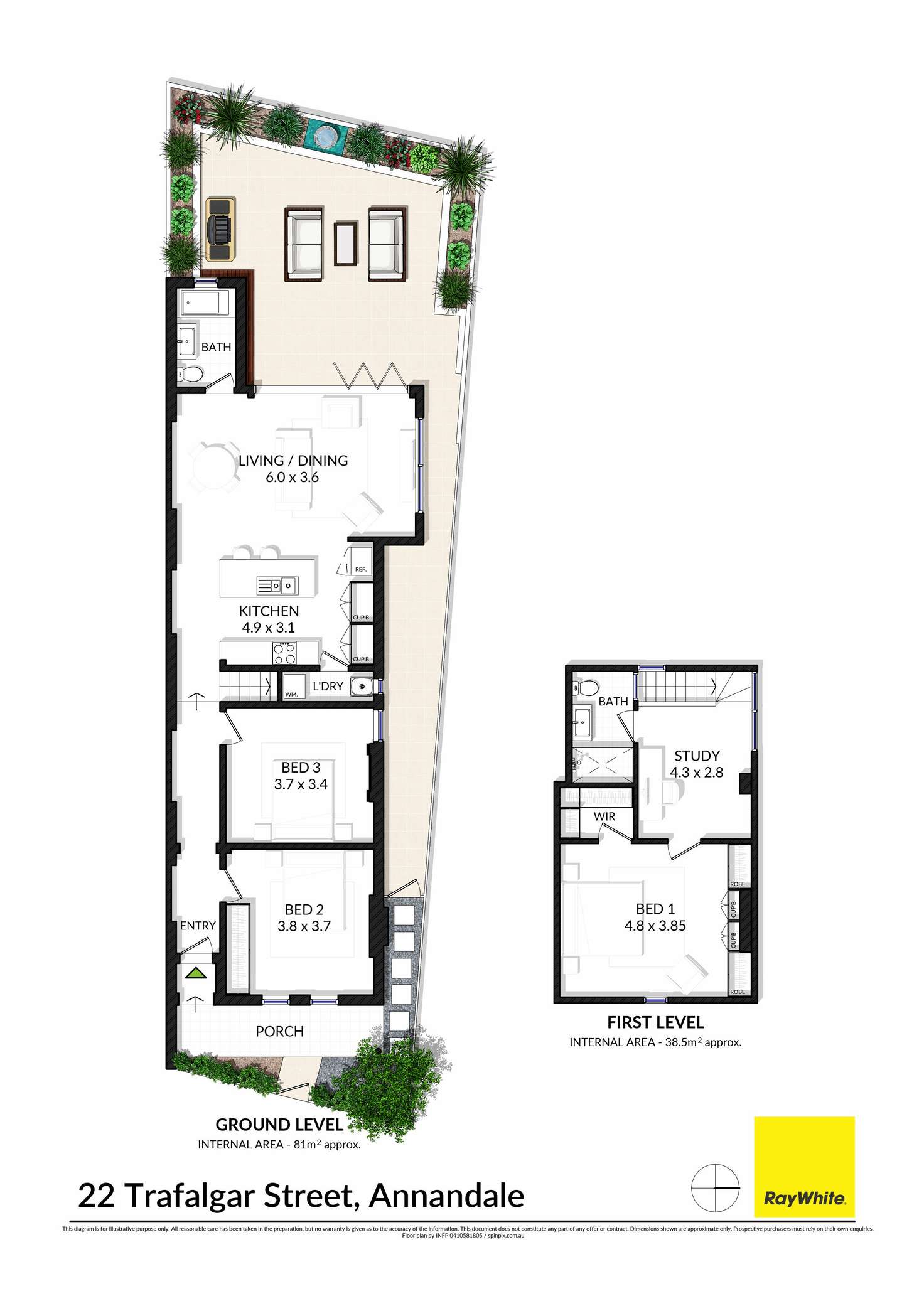 Floorplan of Homely house listing, 22 Trafalgar Street, Annandale NSW 2038