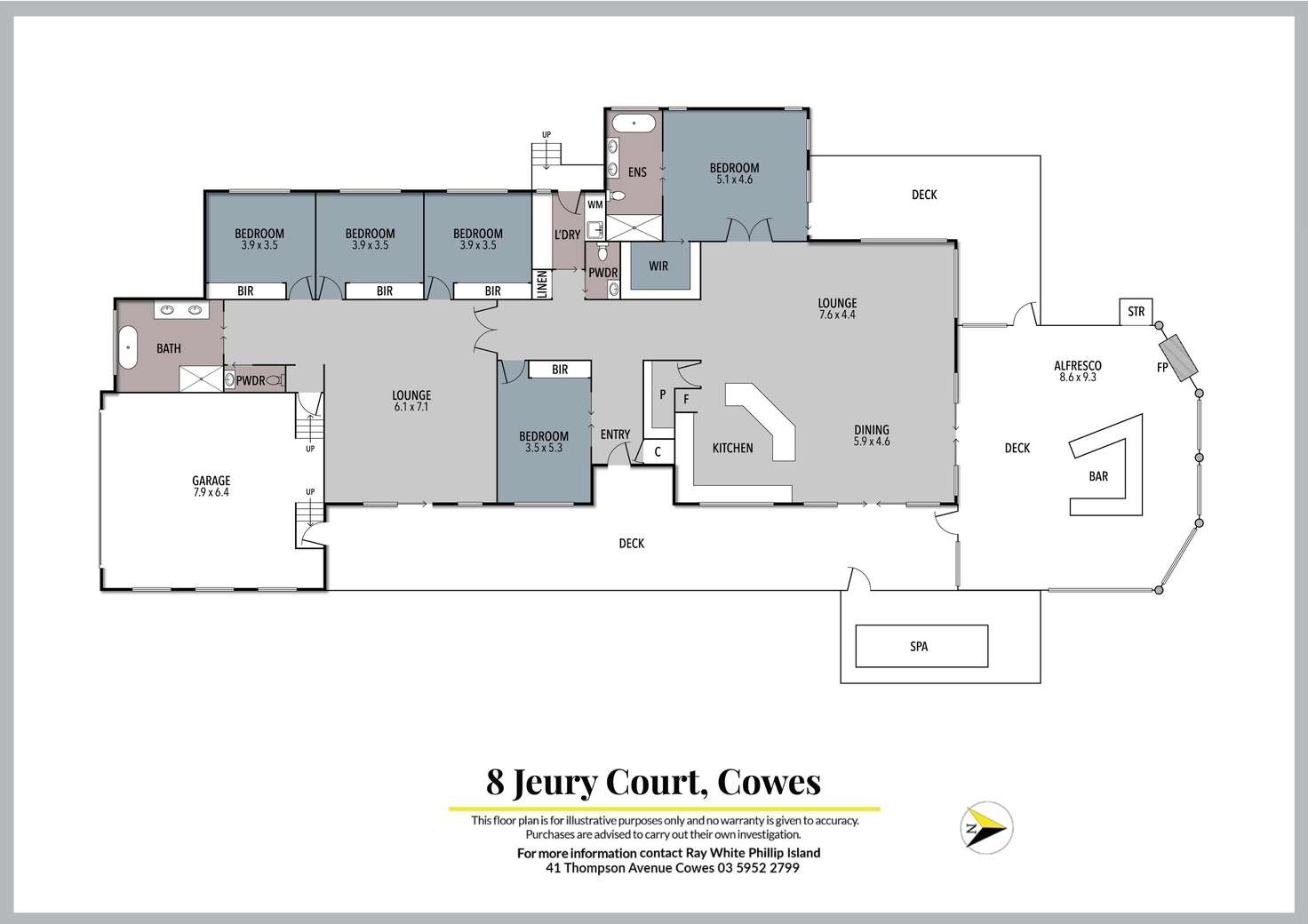 Floorplan of Homely house listing, 8 Jeury Court, Cowes VIC 3922