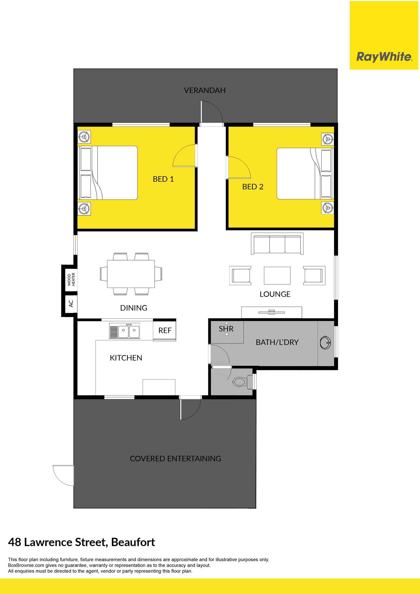 Floorplan of Homely house listing, 48 Lawrence Street, Beaufort VIC 3373