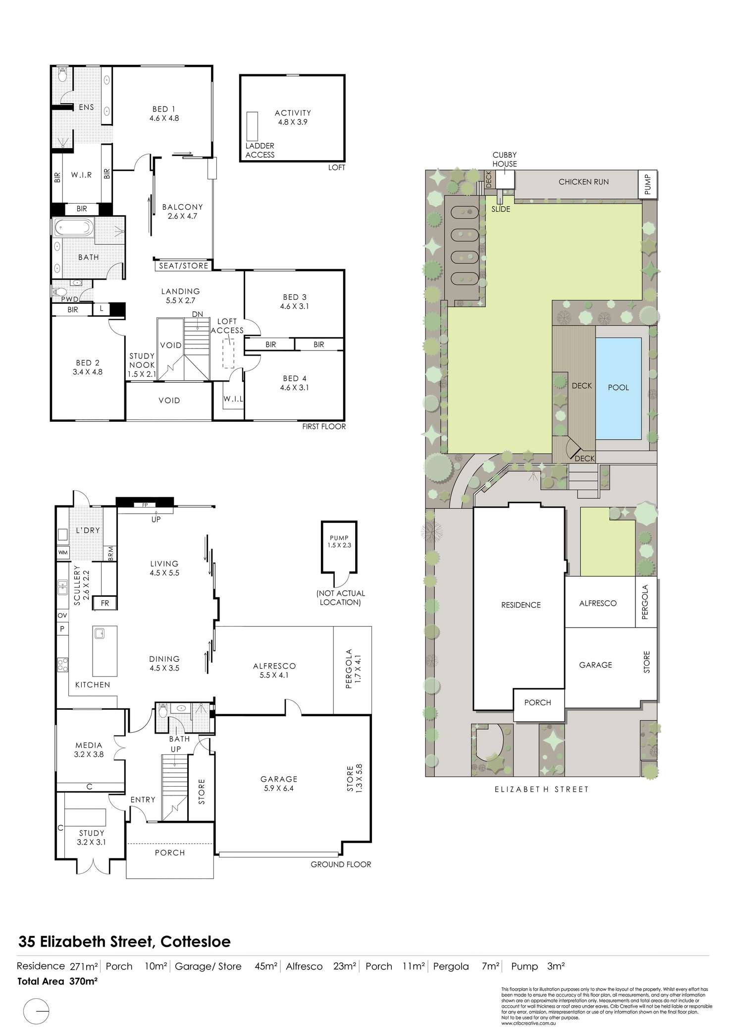 Floorplan of Homely house listing, 35 Elizabeth Street, Cottesloe WA 6011