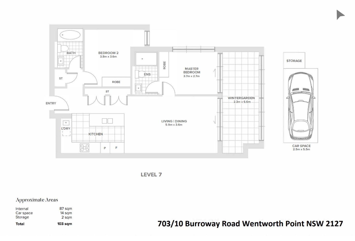 Floorplan of Homely apartment listing, 703/10 Burroway Road, Wentworth Point NSW 2127