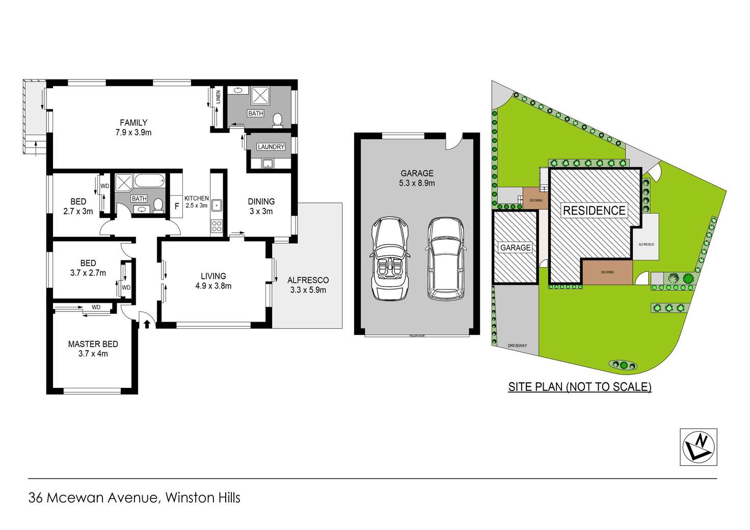 Floorplan of Homely house listing, 36 McEwan Avenue, Winston Hills NSW 2153