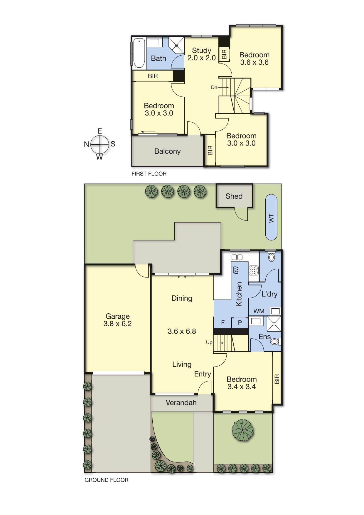 Floorplan of Homely townhouse listing, 12 McIntosh Street, Oakleigh VIC 3166