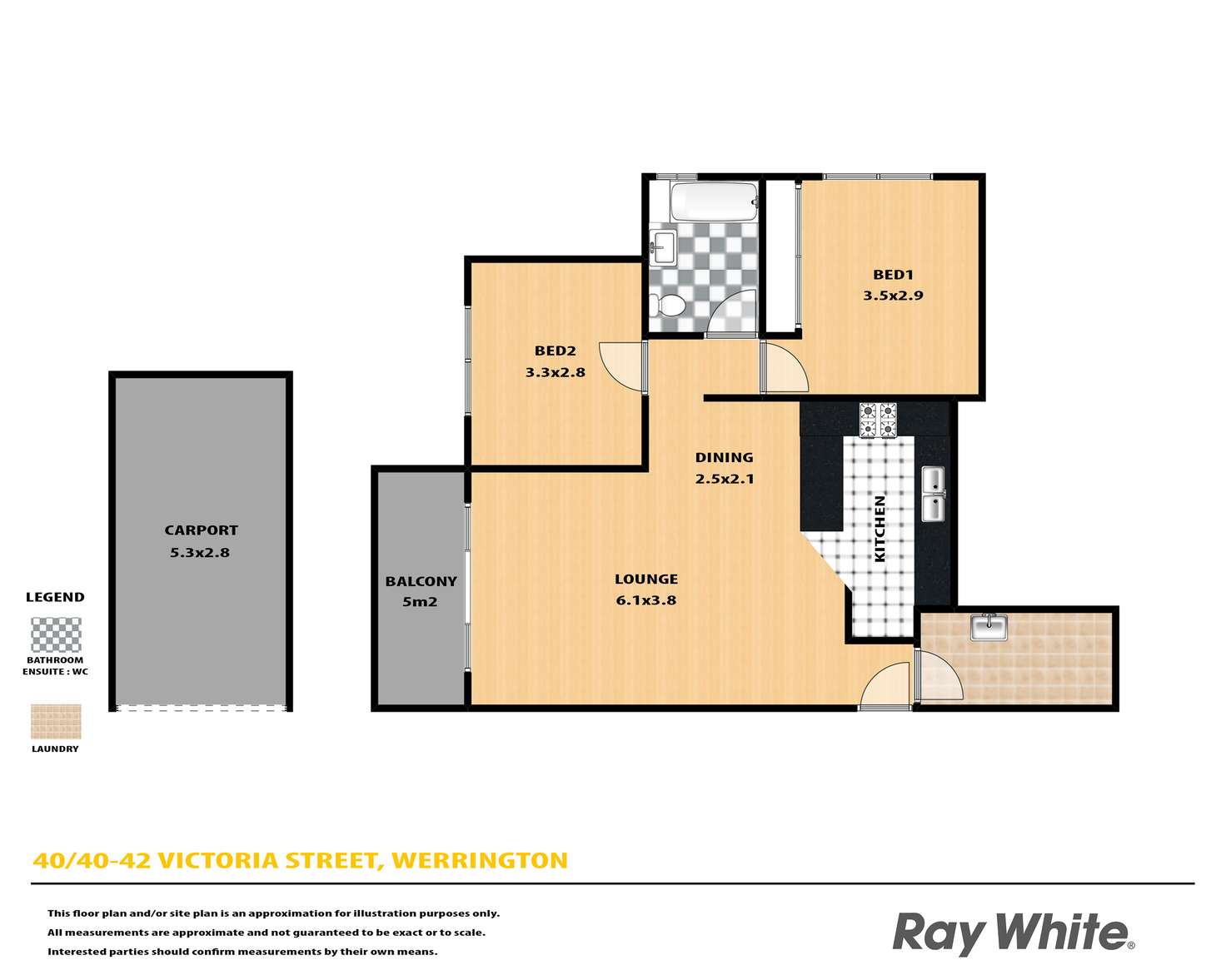 Floorplan of Homely unit listing, 40/40-42 Victoria Street, Werrington NSW 2747