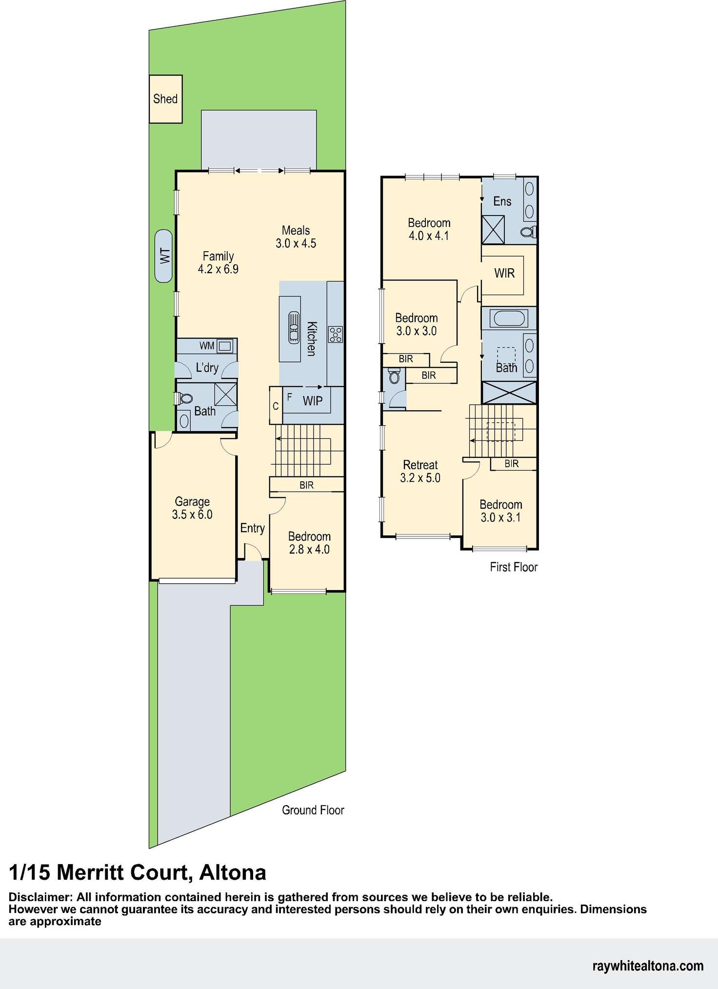 Floorplan of Homely house listing, 1/15 Merritt Court, Altona VIC 3018