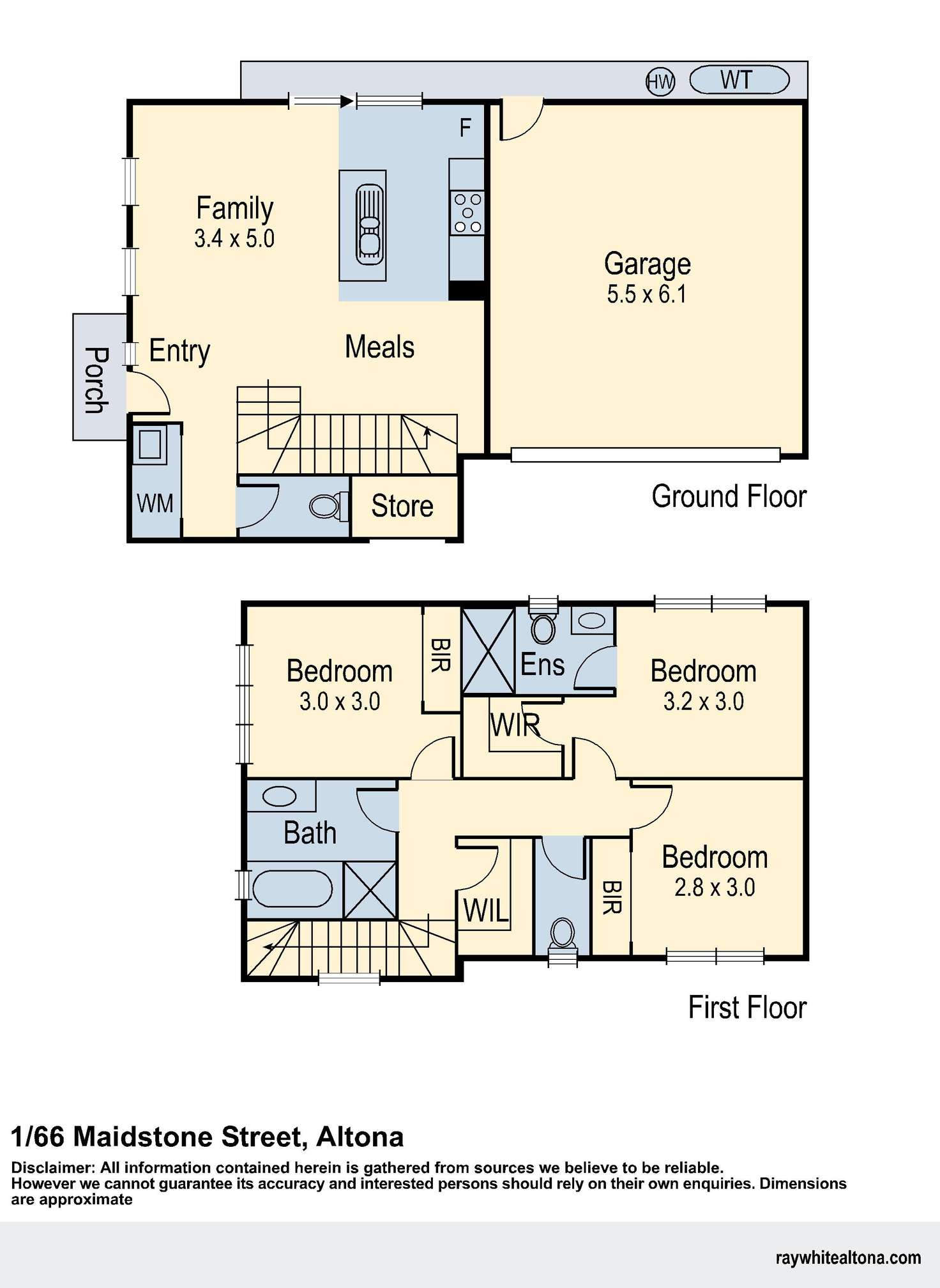 Floorplan of Homely townhouse listing, 1/66 Maidstone Street, Altona VIC 3018