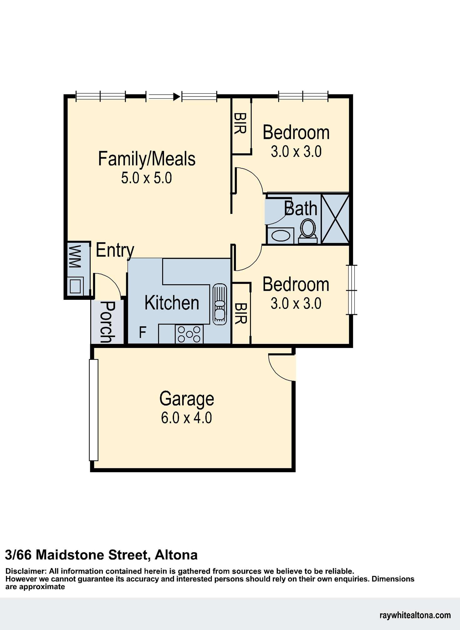 Floorplan of Homely unit listing, 3/66 Maidstone Street, Altona VIC 3018