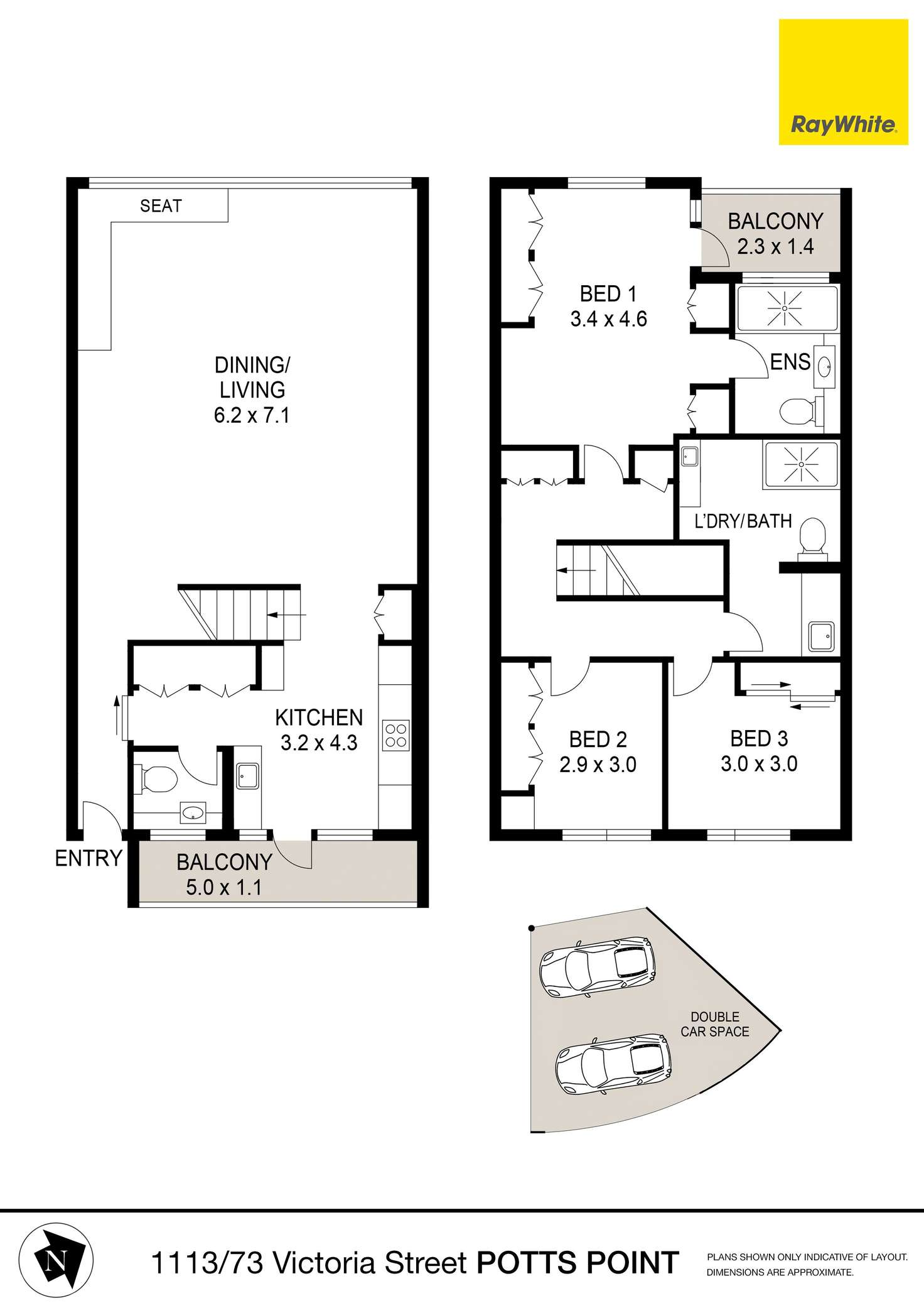 Floorplan of Homely apartment listing, 1113/73 Victoria Street, Potts Point NSW 2011