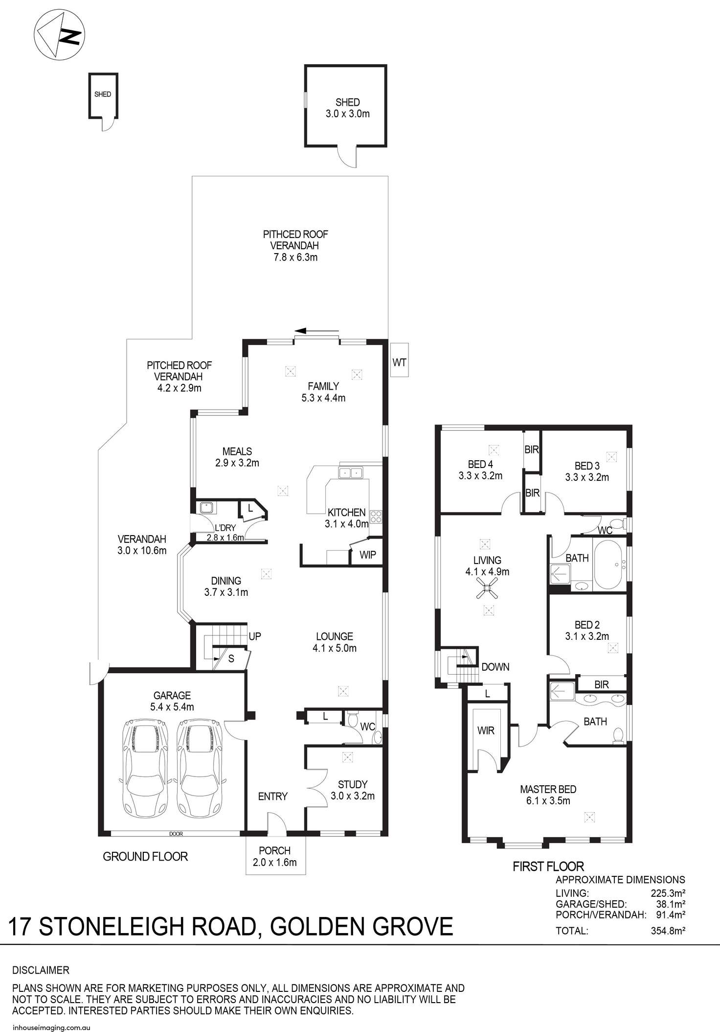 Floorplan of Homely house listing, 17 Stoneleigh Road, Golden Grove SA 5125