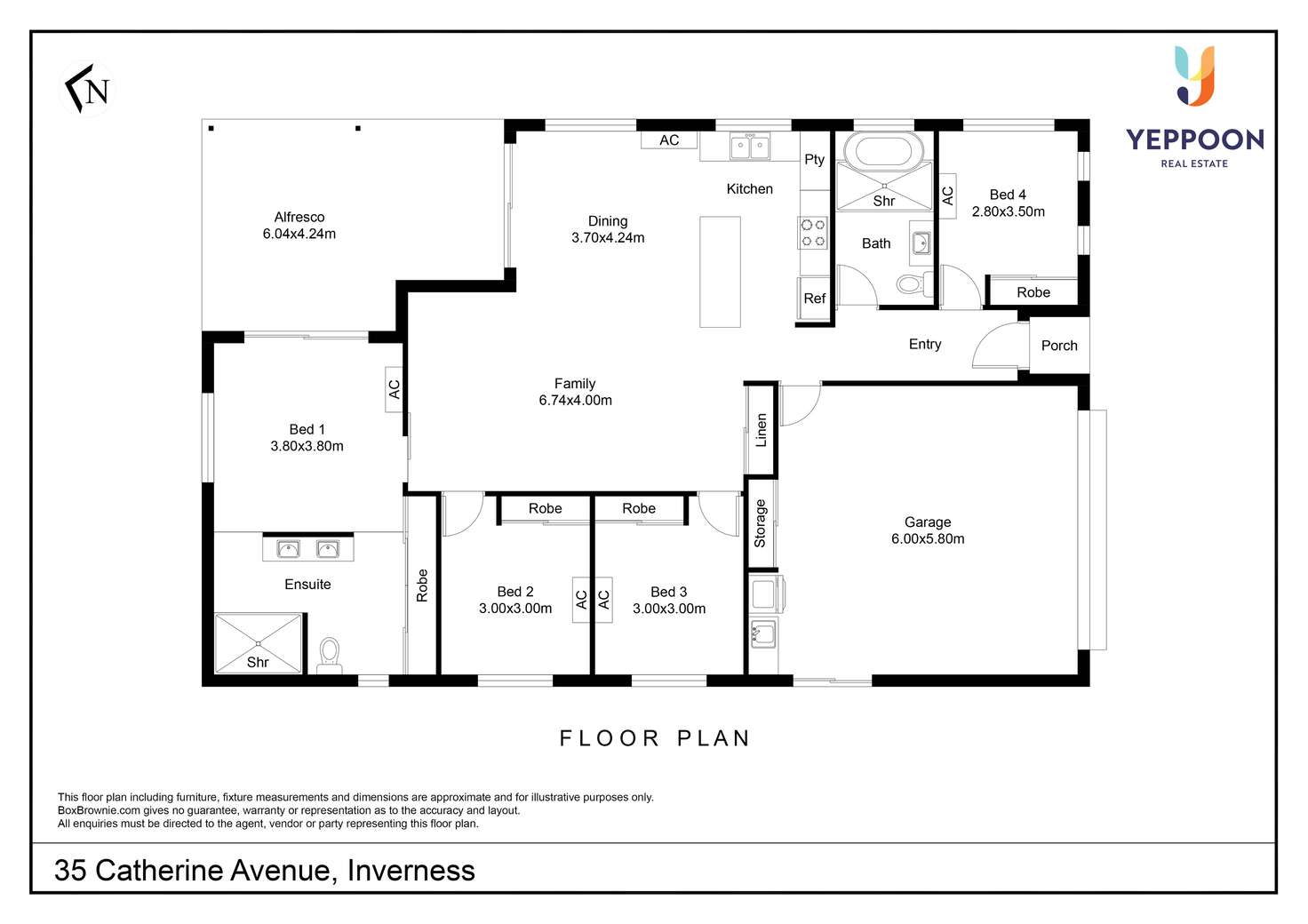 Floorplan of Homely house listing, 35 Catherine Avenue, Inverness QLD 4703