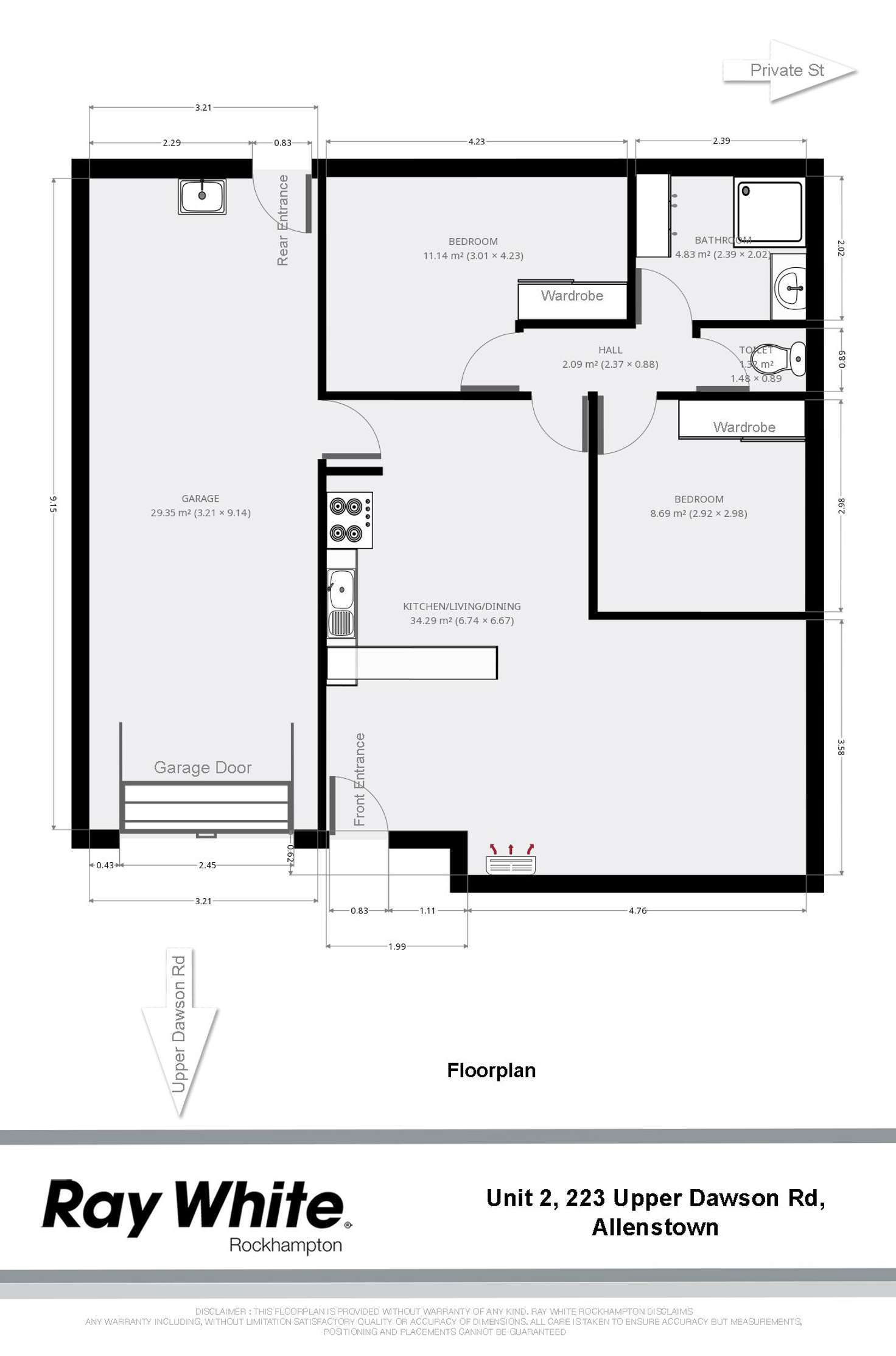 Floorplan of Homely unit listing, 2/223 Upper Dawson Road, Allenstown QLD 4700