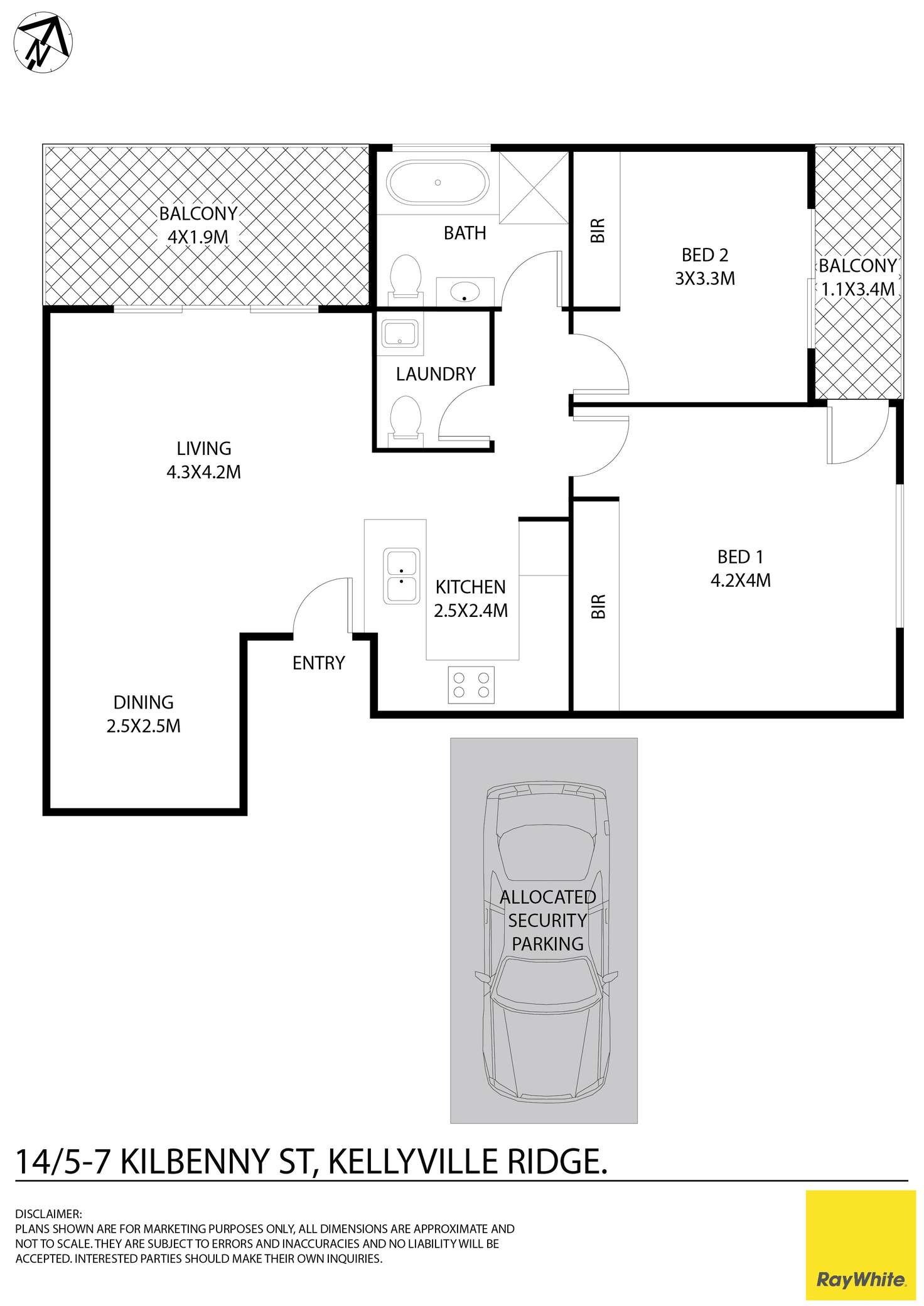 Floorplan of Homely apartment listing, 14/5-7 Kilbenny Street, Kellyville Ridge NSW 2155