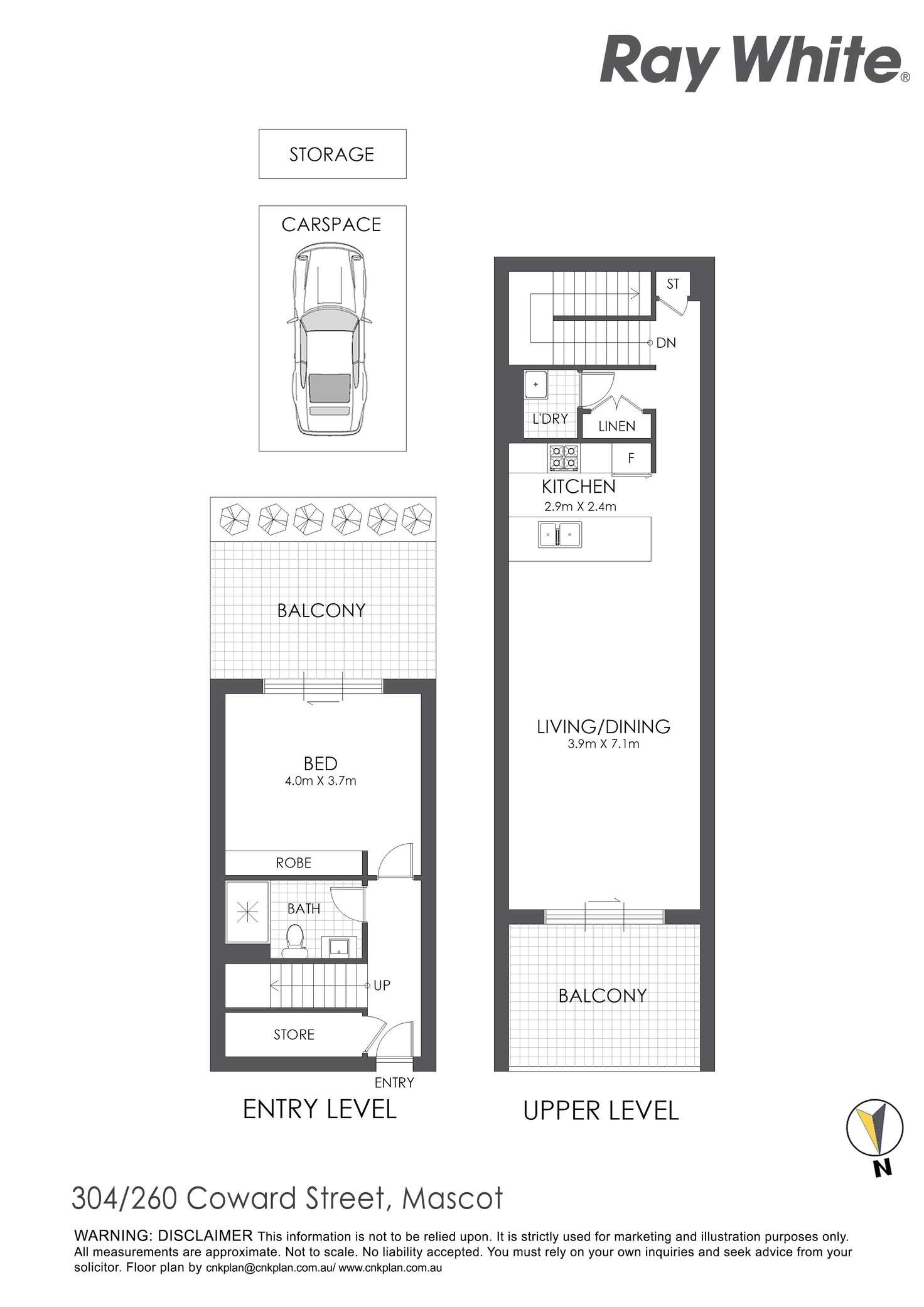 Floorplan of Homely apartment listing, 304/260 Coward Street, Mascot NSW 2020