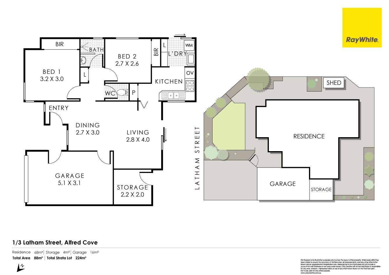 Floorplan of Homely house listing, 1/3 Latham Street, Alfred Cove WA 6154