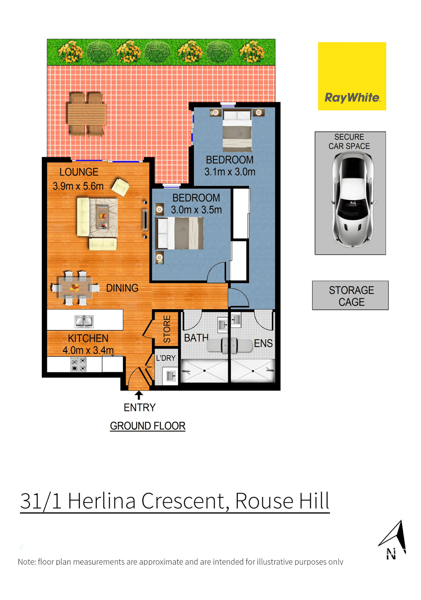Floorplan of Homely apartment listing, 31/1 Herlina Crescent, Rouse Hill NSW 2155