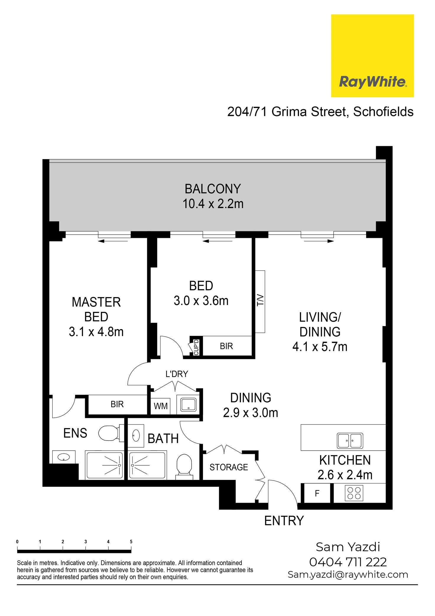 Floorplan of Homely apartment listing, 204/71 Grima Street, Schofields NSW 2762