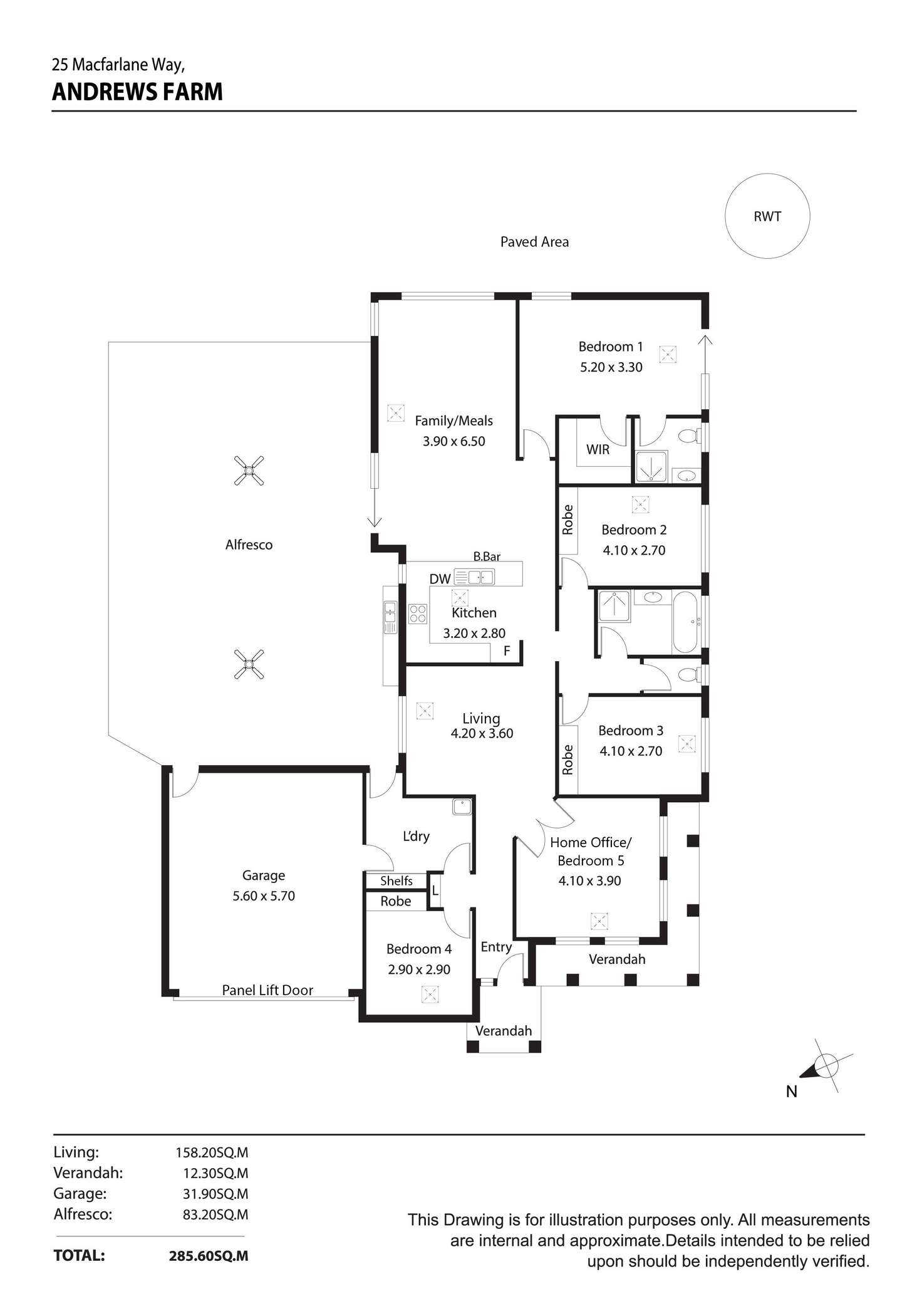 Floorplan of Homely house listing, 25 MacFarlane Way, Andrews Farm SA 5114