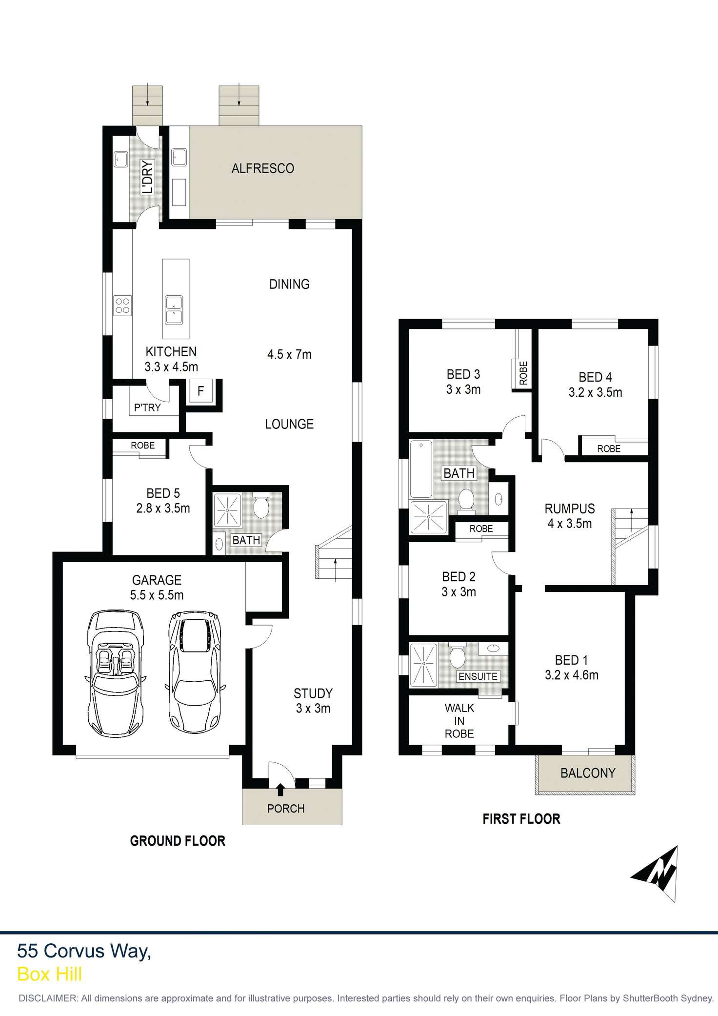 Floorplan of Homely house listing, 55 Corvus Way, Box Hill NSW 2765