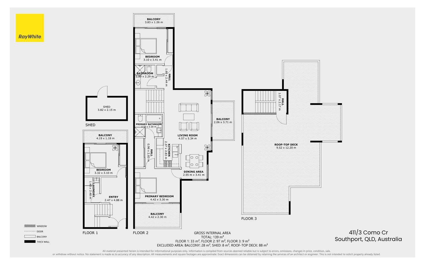 Floorplan of Homely apartment listing, 411/3 Como Crescent, Southport QLD 4215