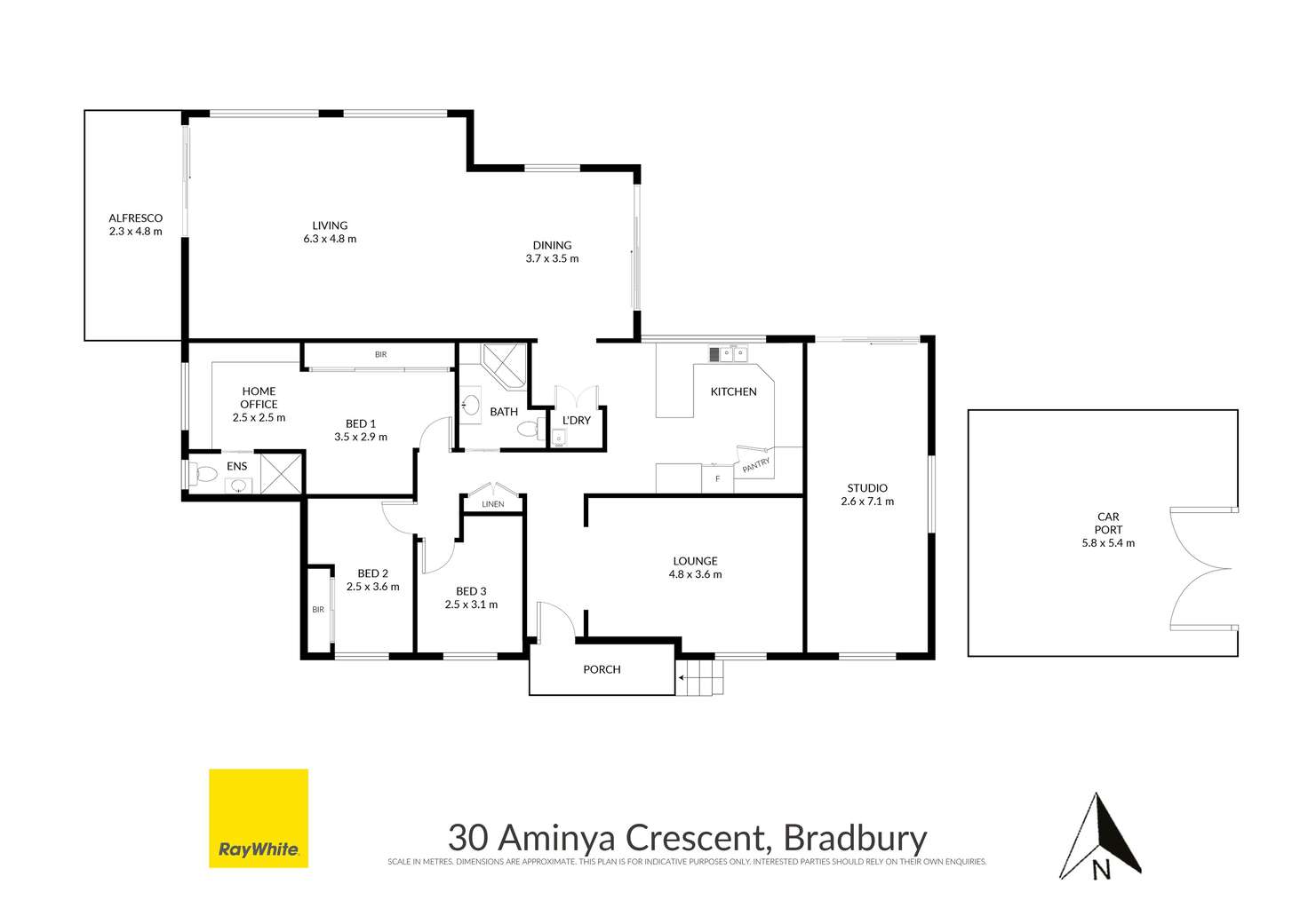 Floorplan of Homely house listing, 30 Aminya Crescent, Bradbury NSW 2560