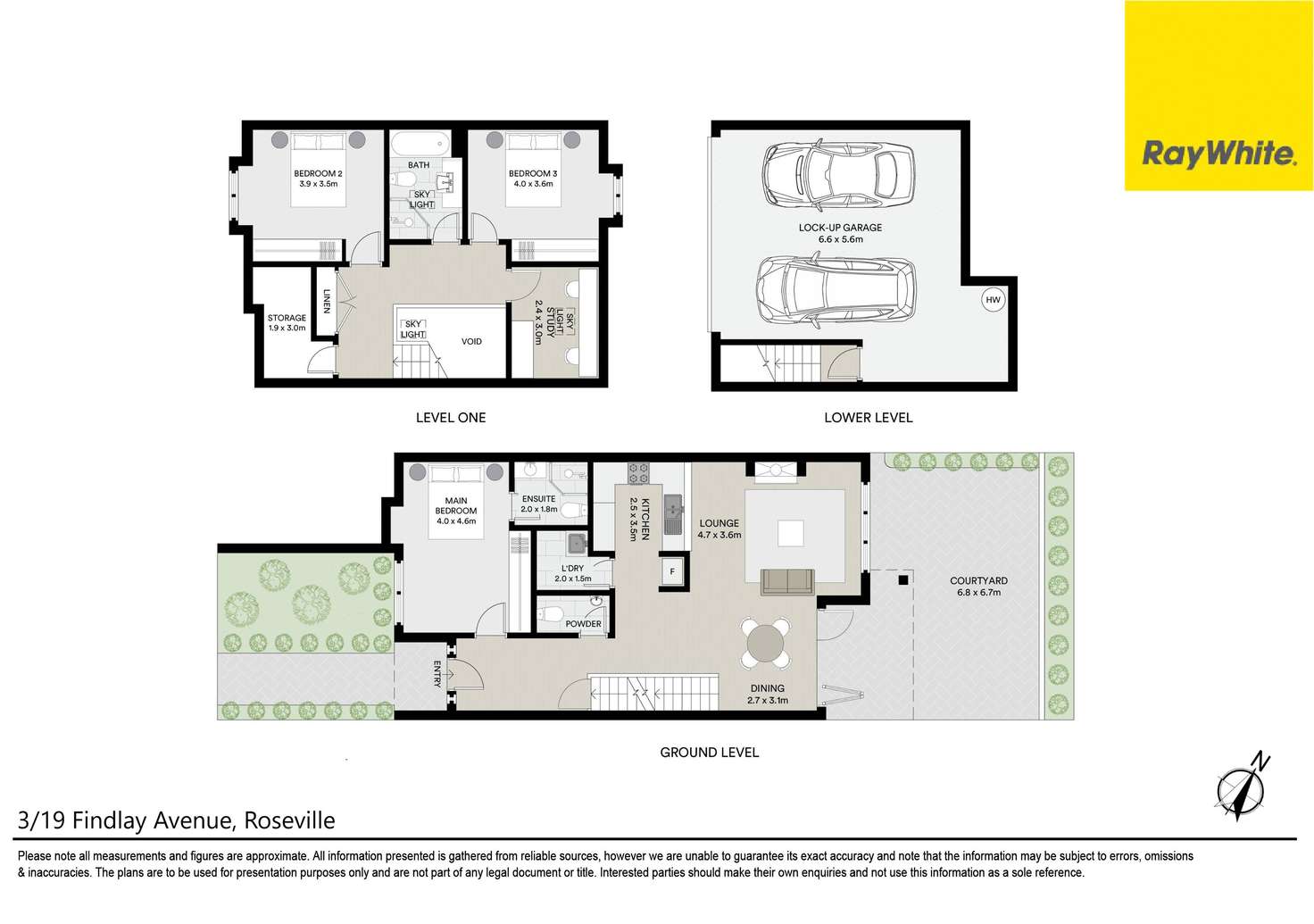 Floorplan of Homely townhouse listing, 3/19 Findlay Avenue, Roseville NSW 2069