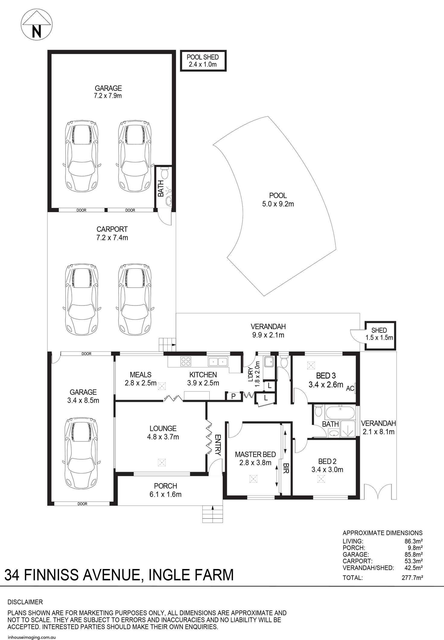 Floorplan of Homely house listing, 34 Finniss Avenue, Ingle Farm SA 5098